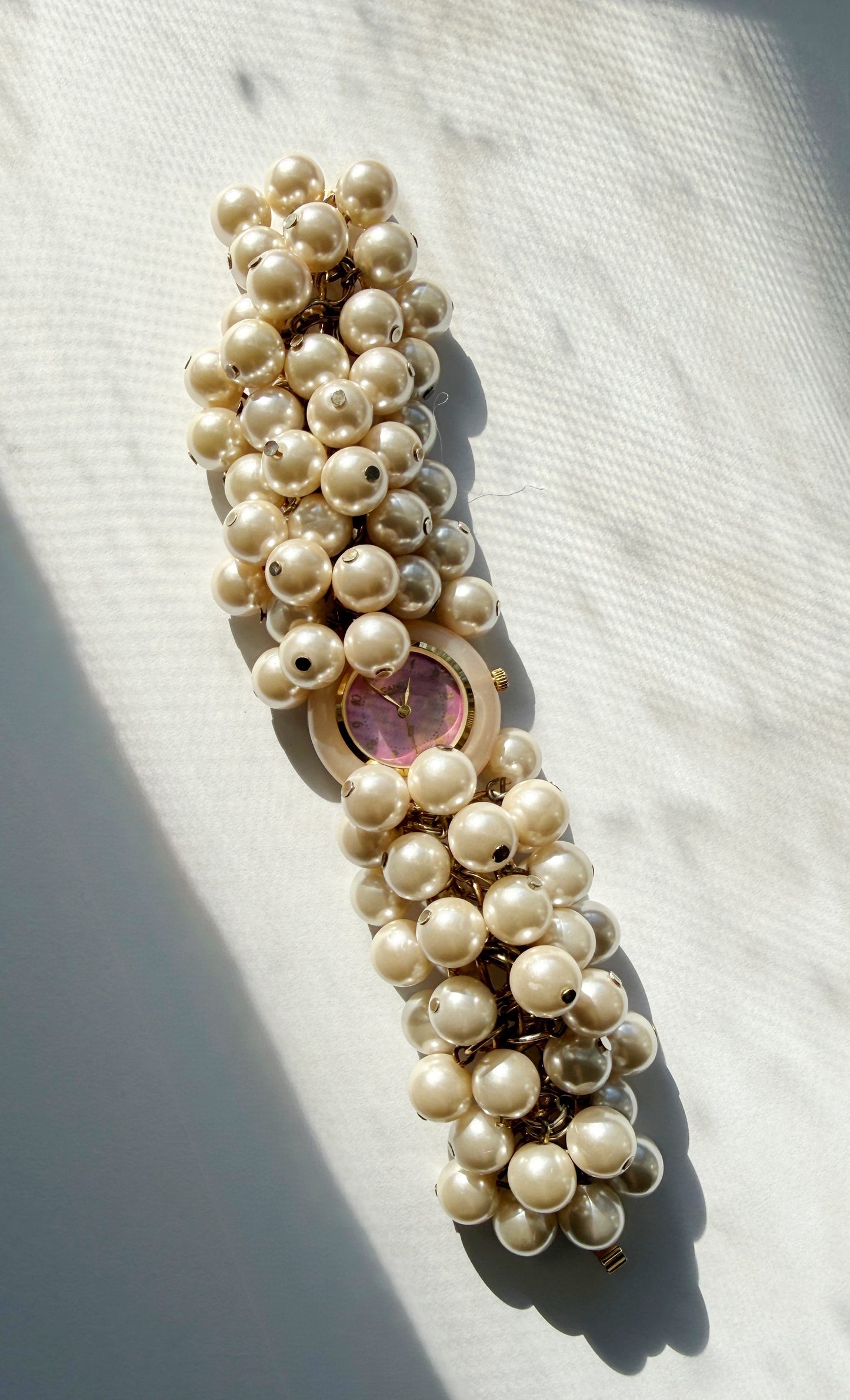 Vintage pearl chain watch