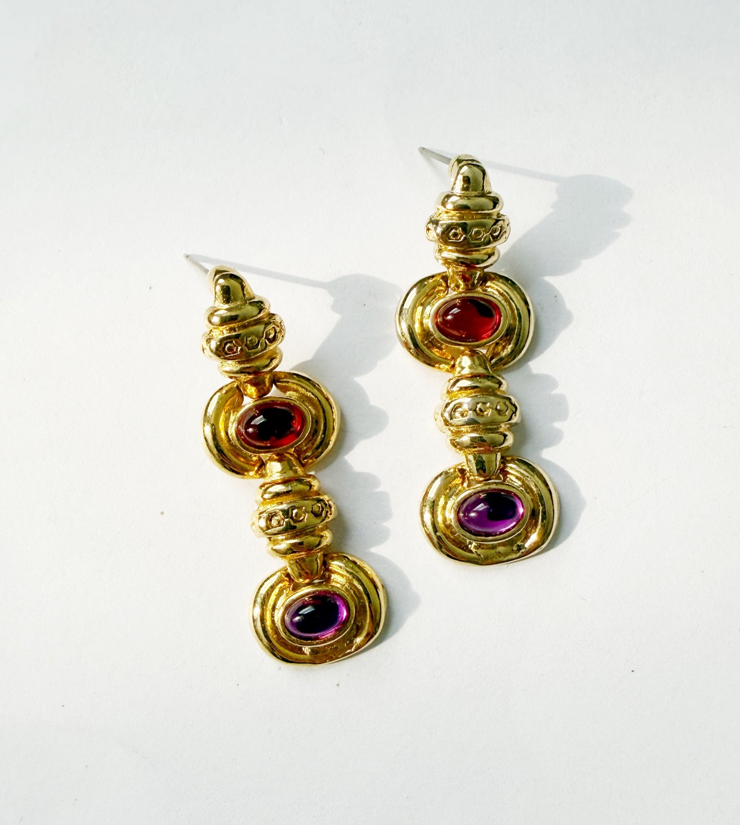 Gem party vintage earrings