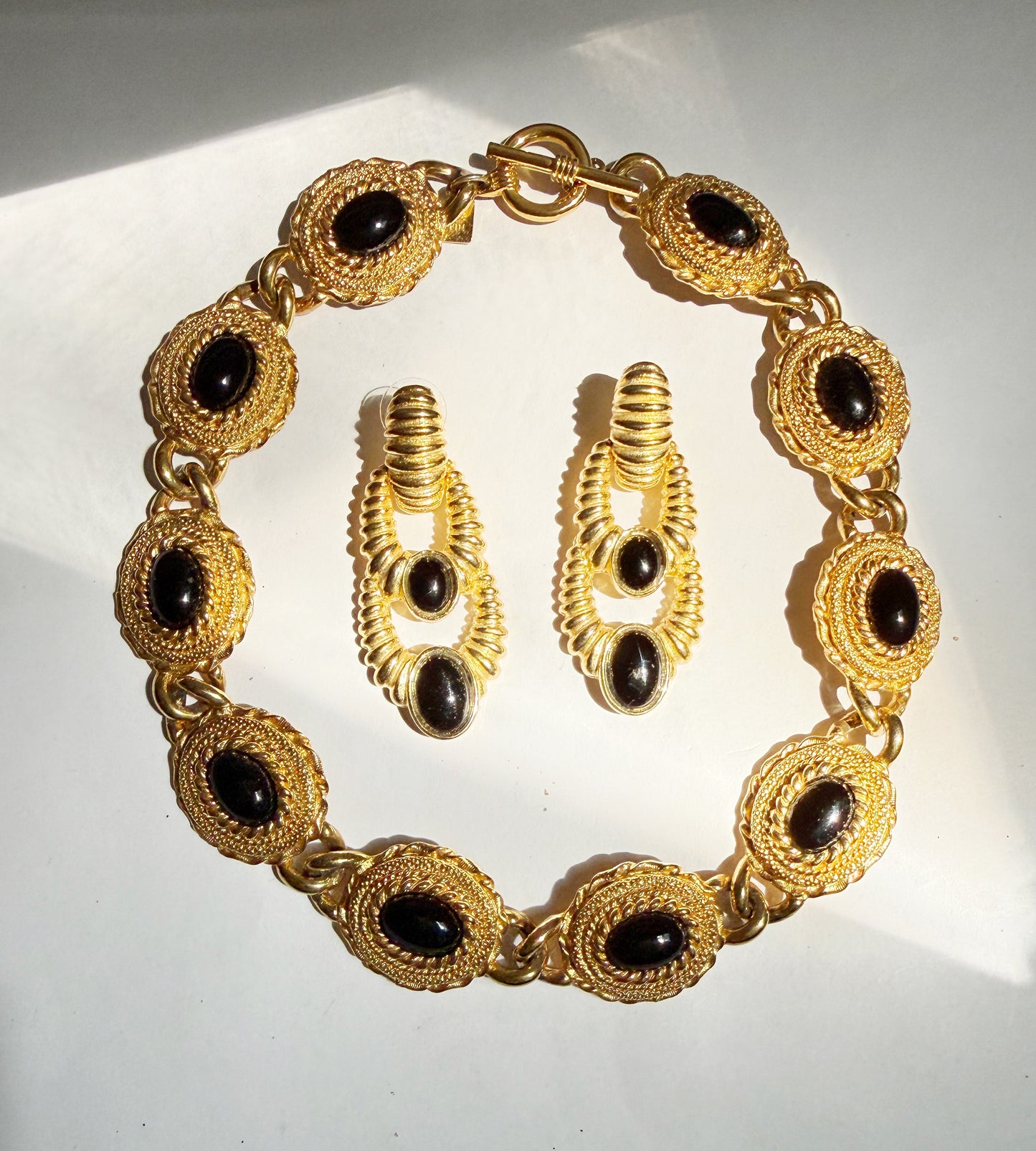 Vintage Anne Klein choker and earrings set