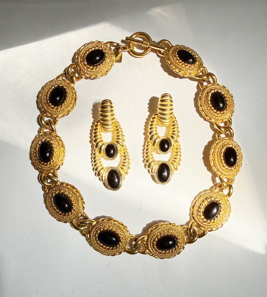 Vintage Anne Klein choker and earrings set