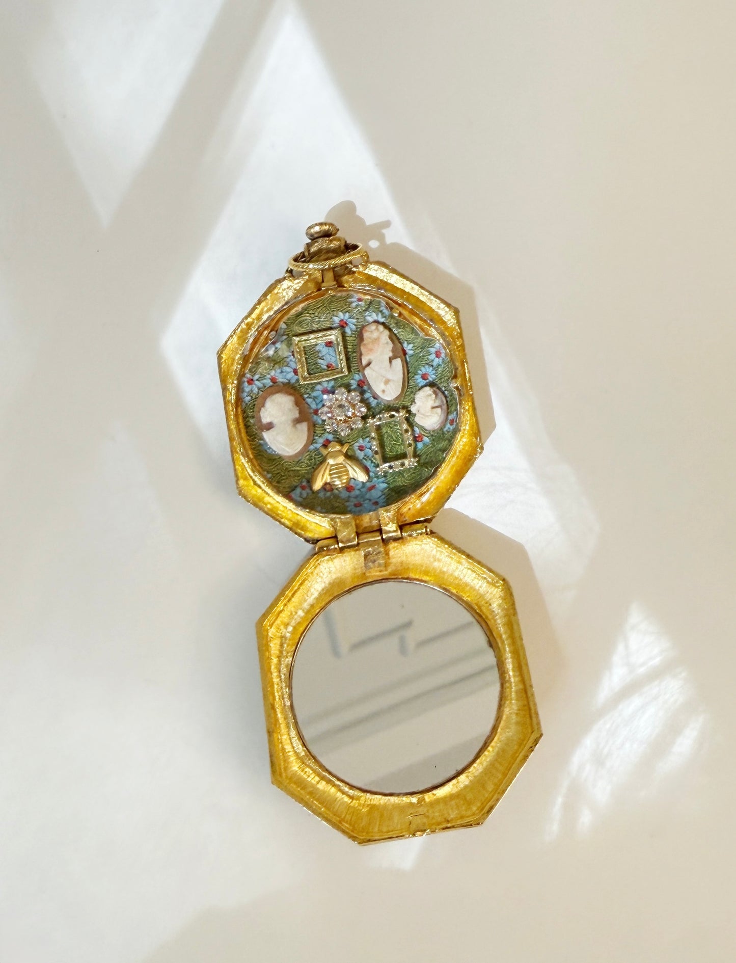 Gallery wall cameo compact mirror