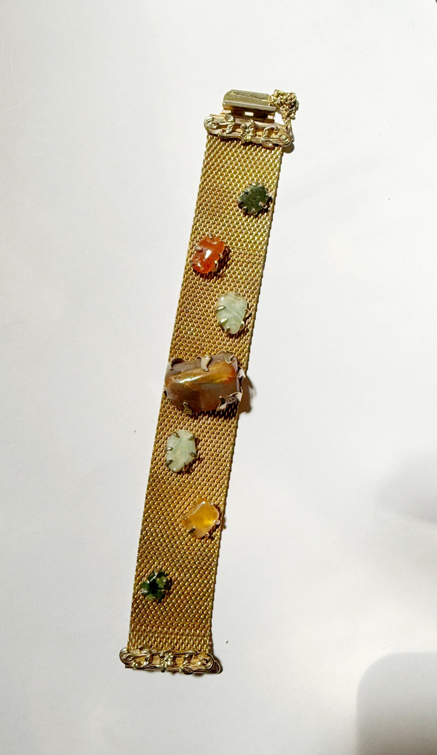 Vintage mesh mcm stone bracelet