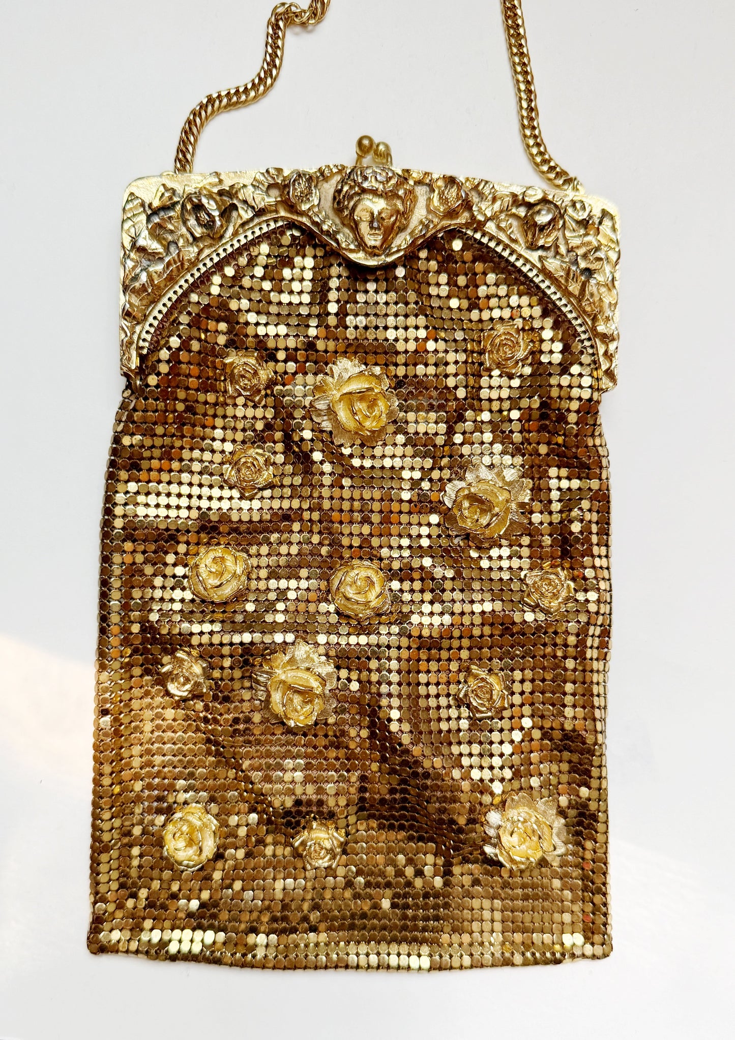 Rose garden mesh purse