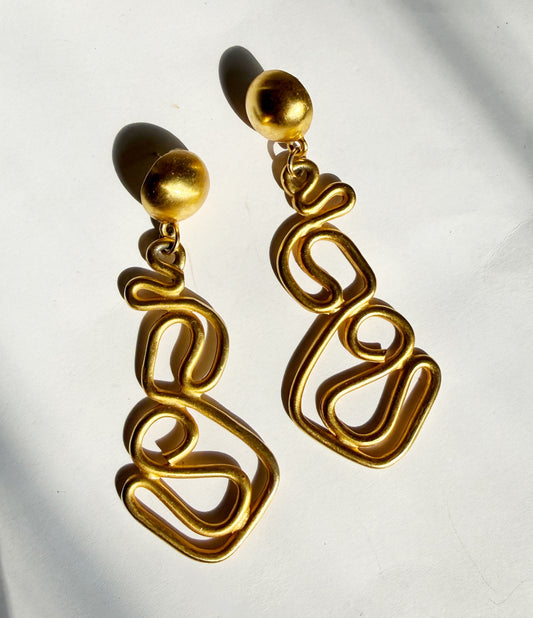 Vintage abstract earrings
