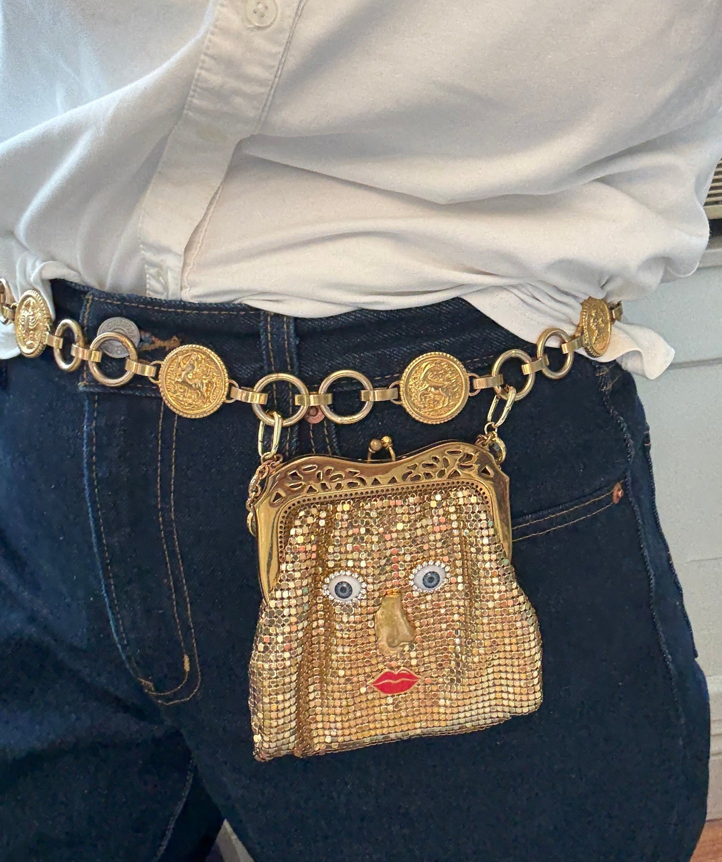 Ode to the master crybaby mini mesh purse belt