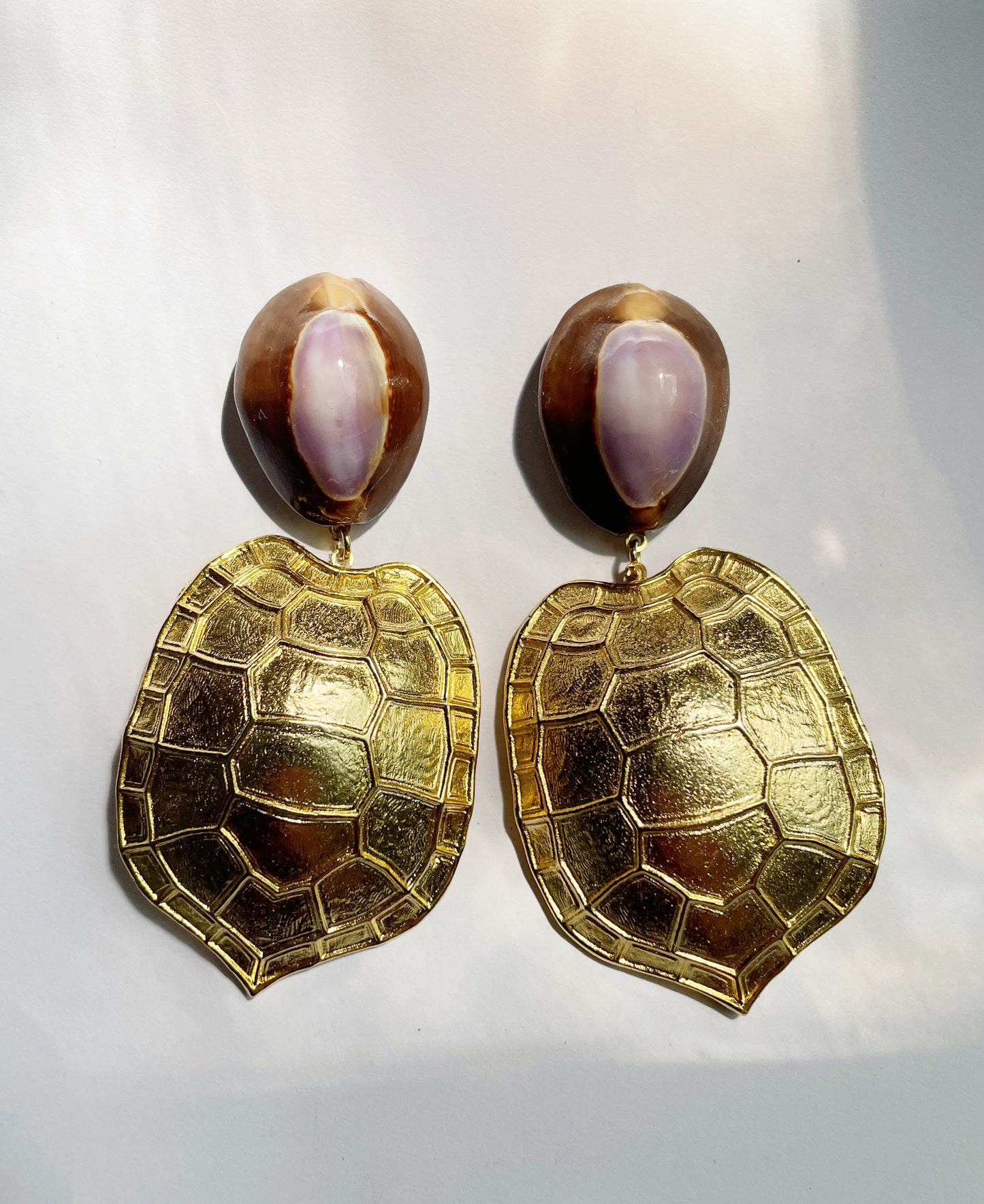Turtle shell earrings