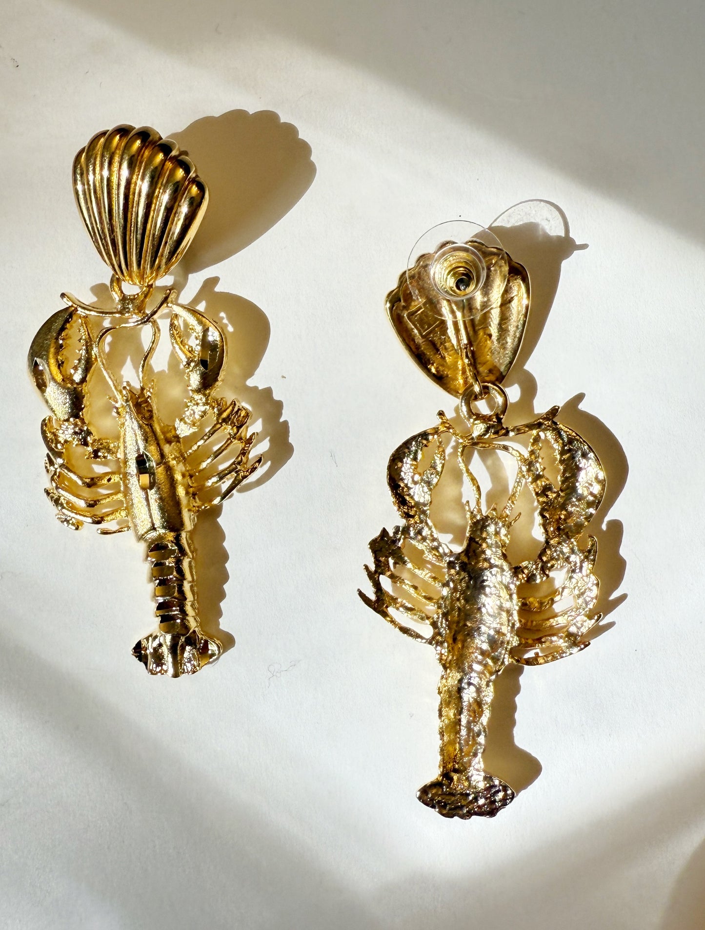 Lobster statement earrings