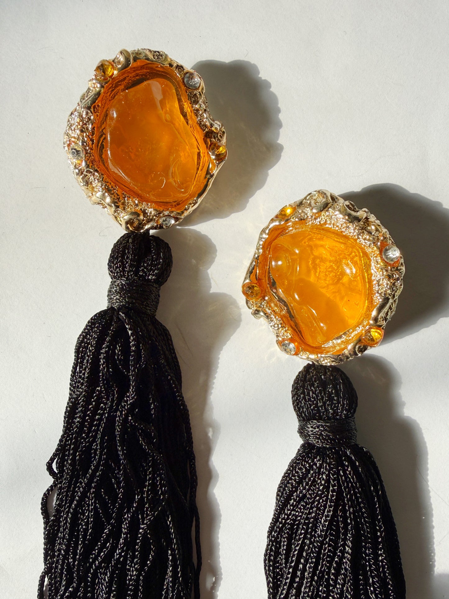 Citrine dream tassel earrings