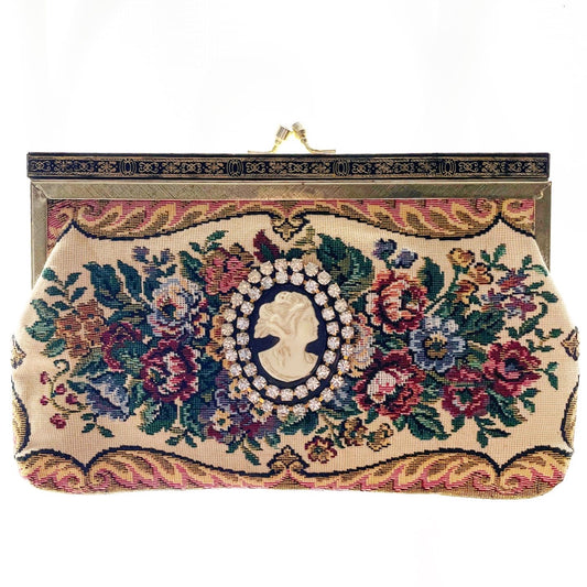Vintage revival cameo purse