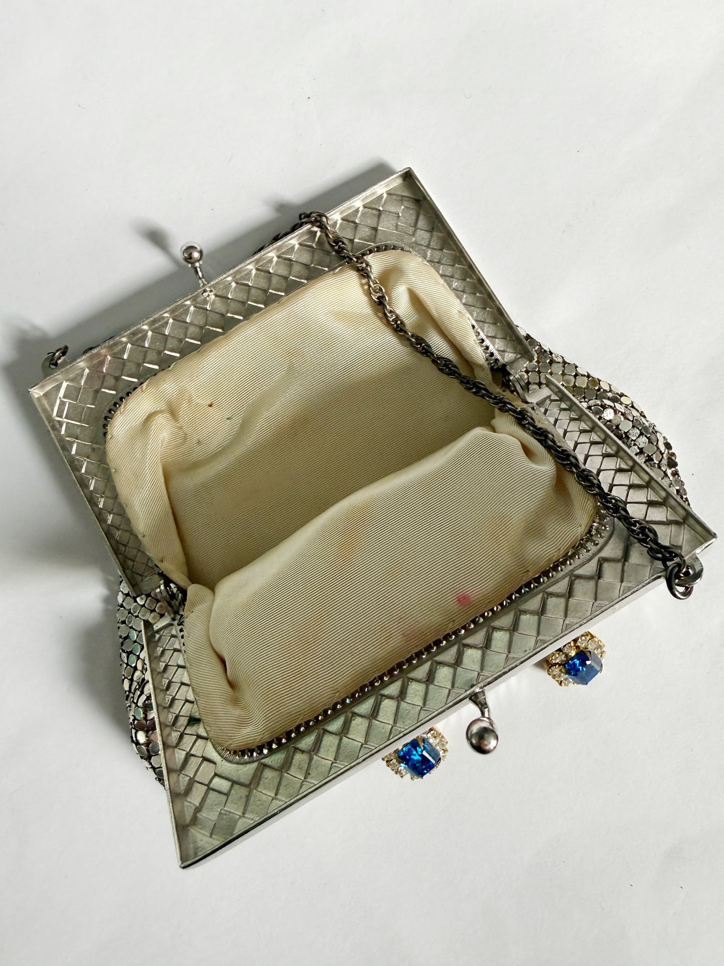Ode to the master crybaby silver mesh purse