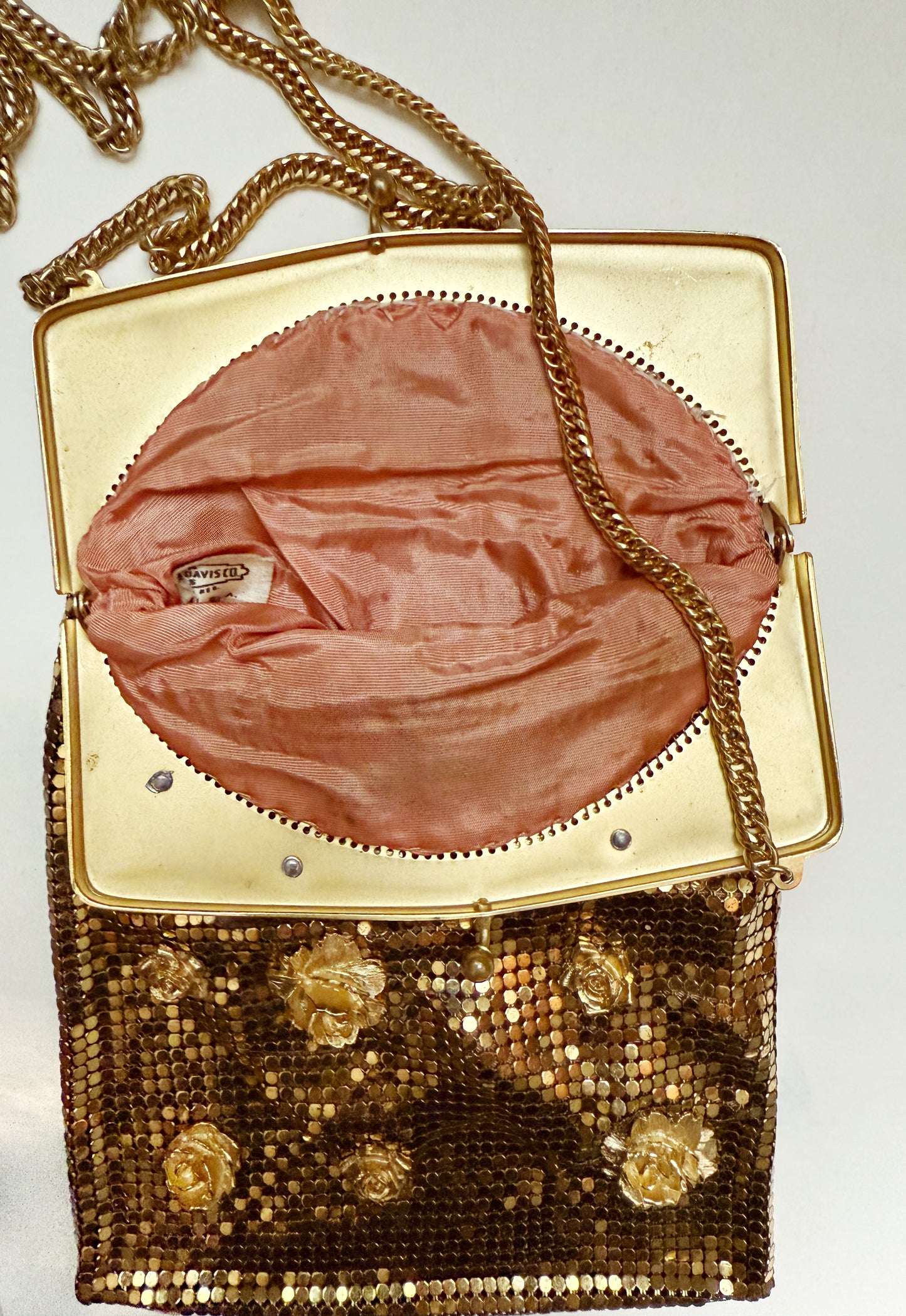Rose garden mesh purse