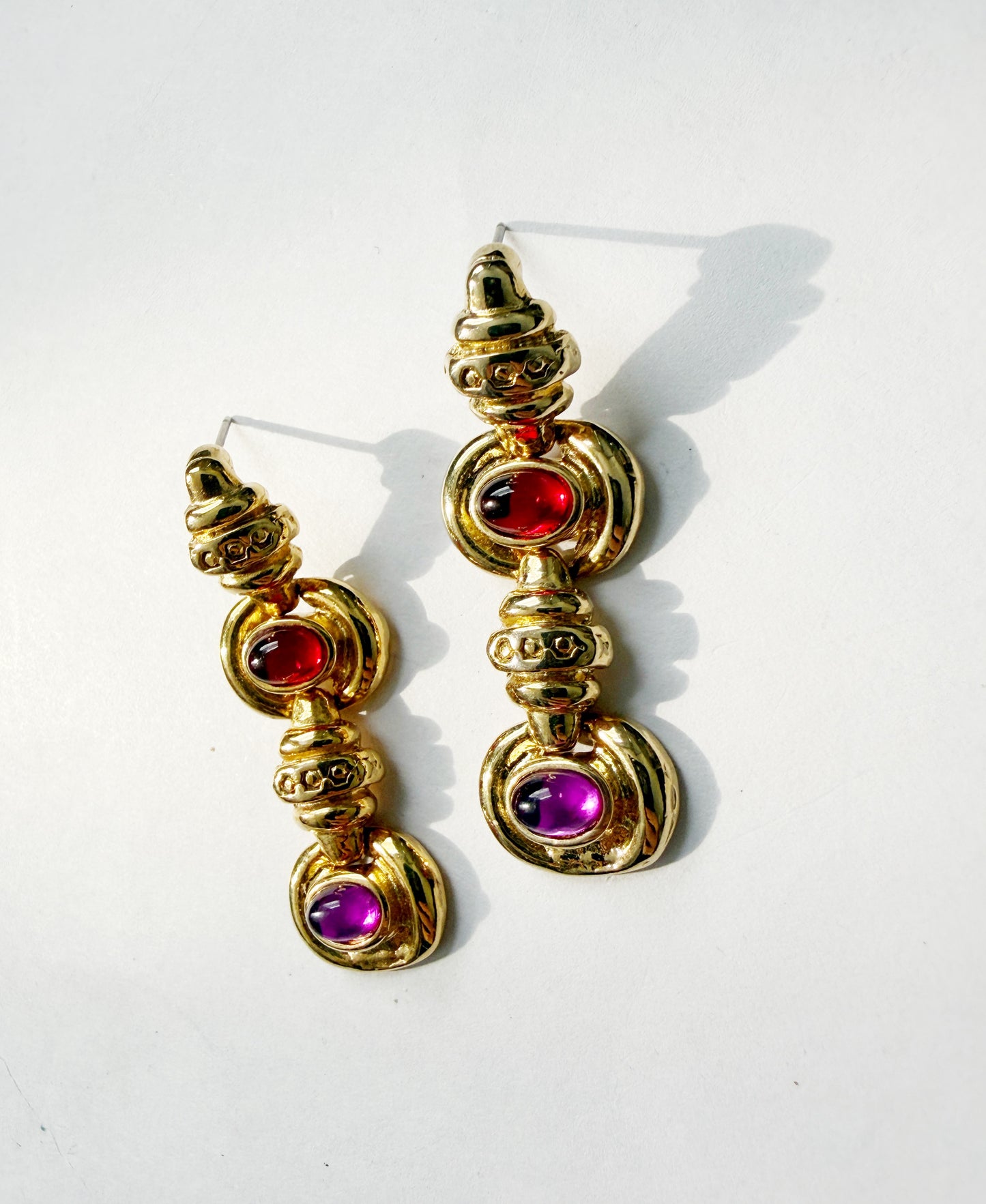 Gem party vintage earrings
