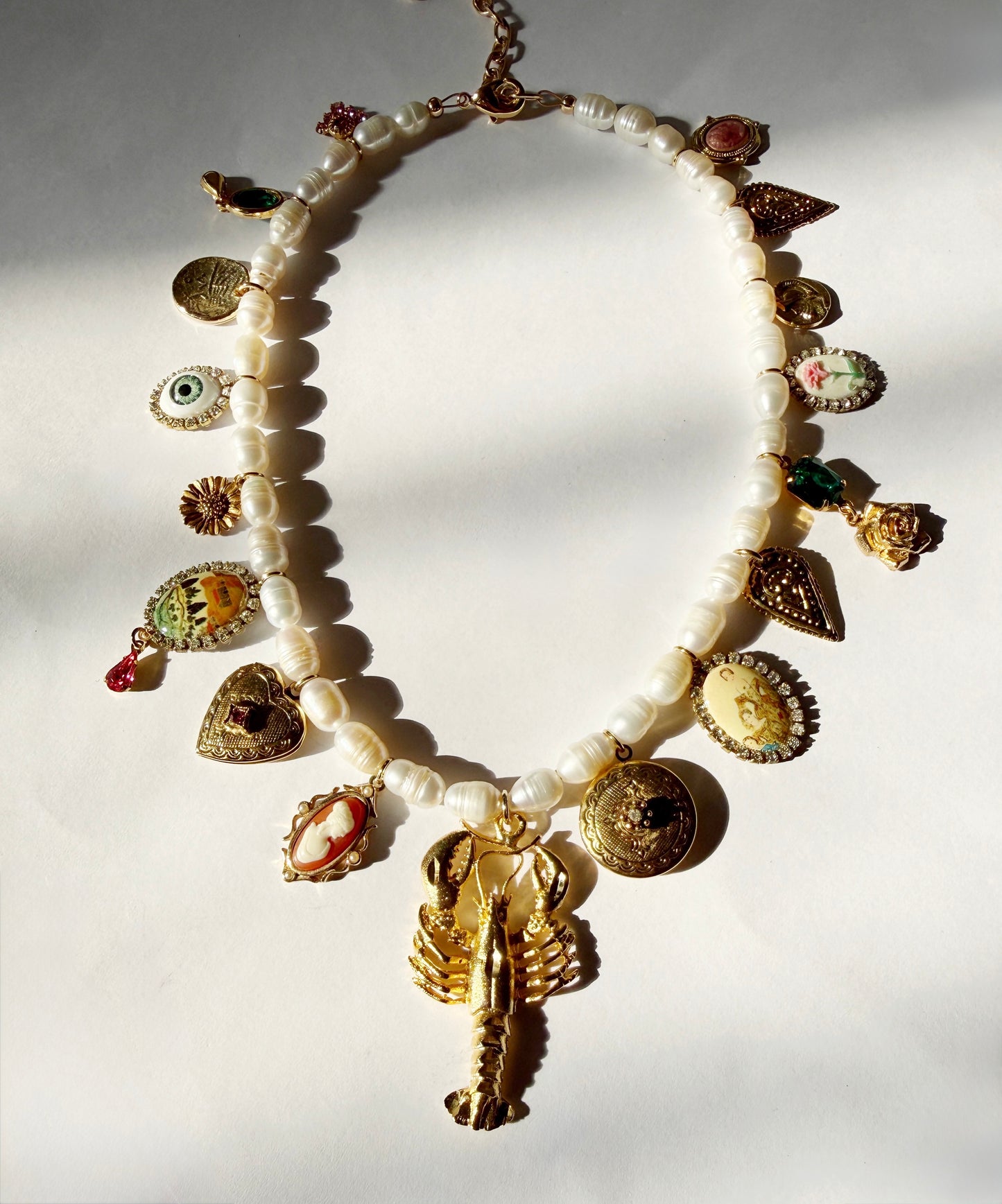 Lobster party charm necklace