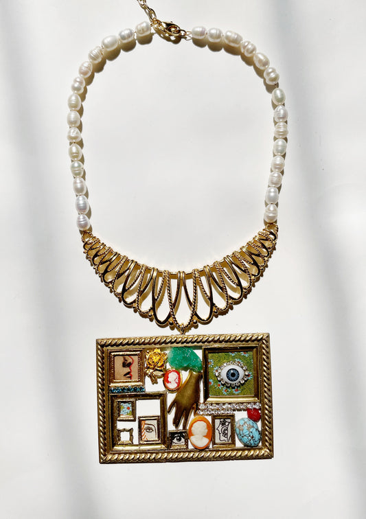Miniature Marvels gallery wall necklace