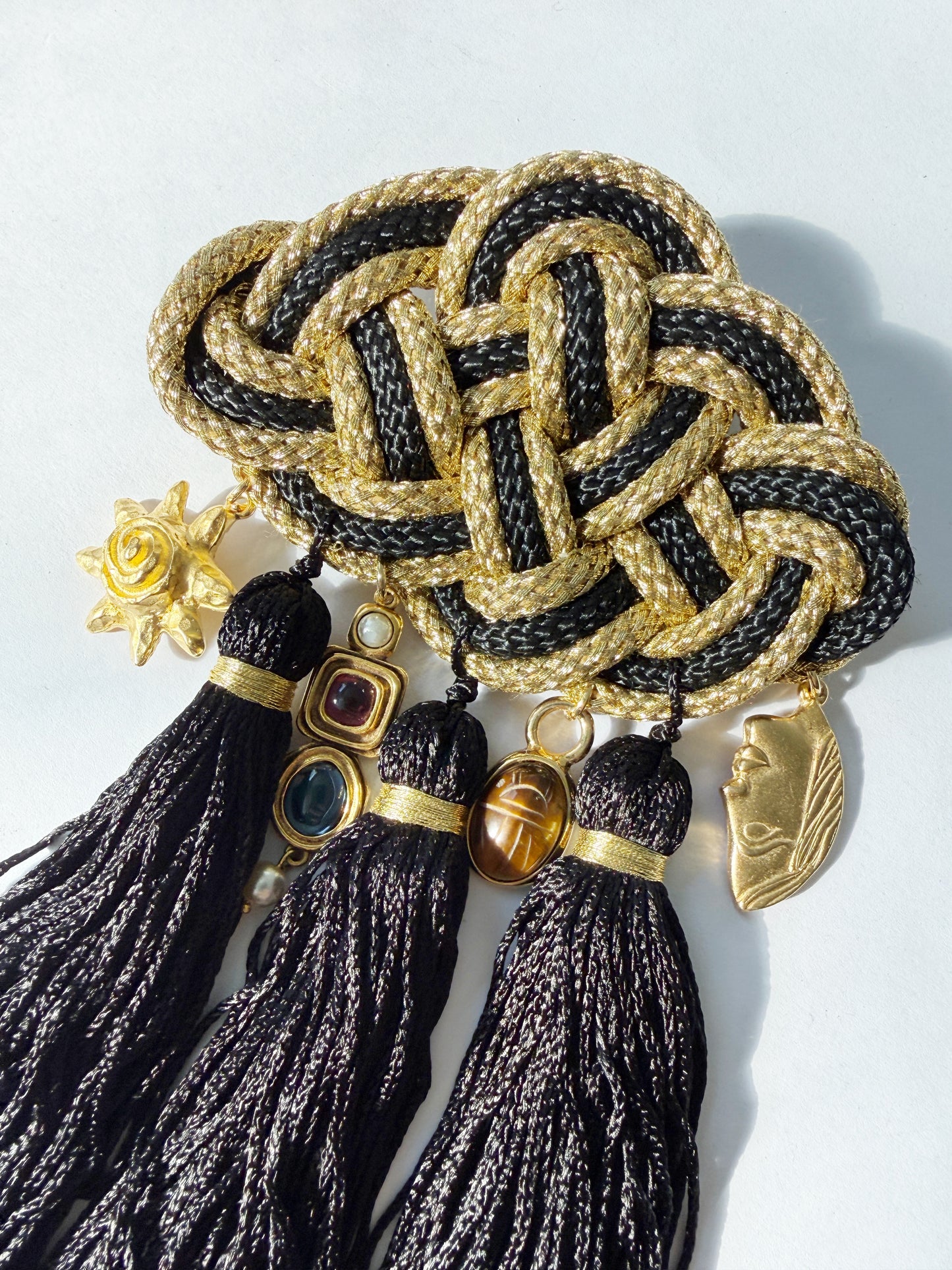Zodiac tassel brooch