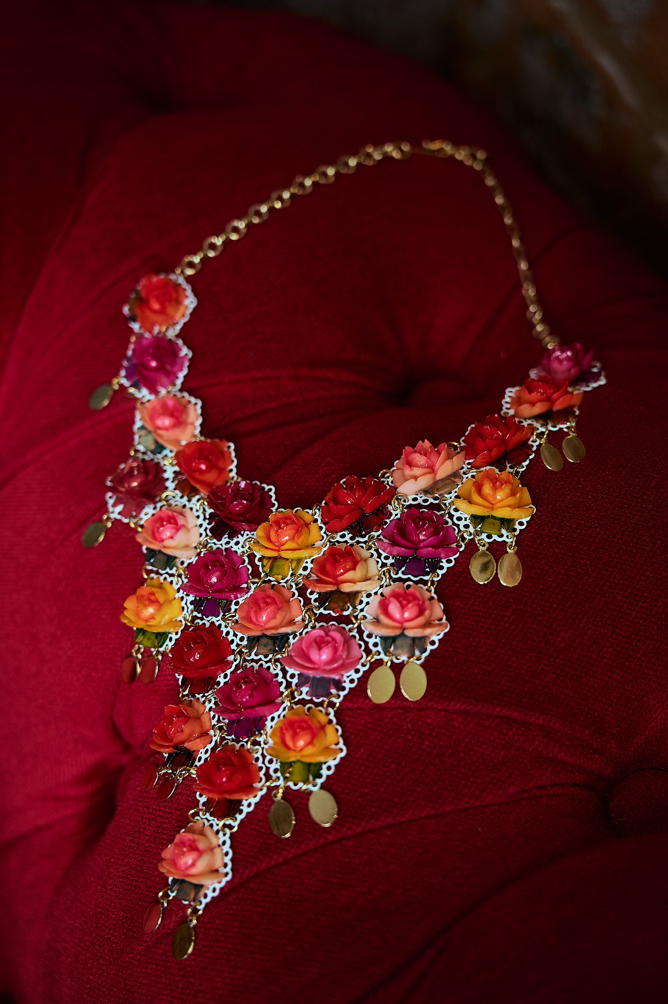 Desert Bloom rose necklace