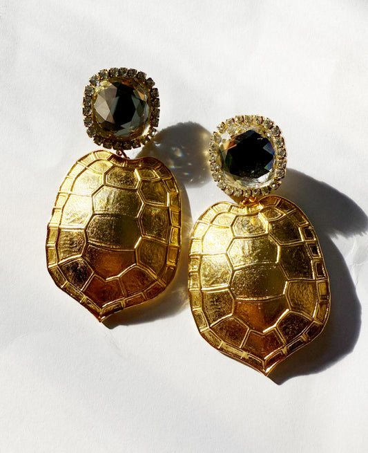 Swarovski Turtle shell earrings