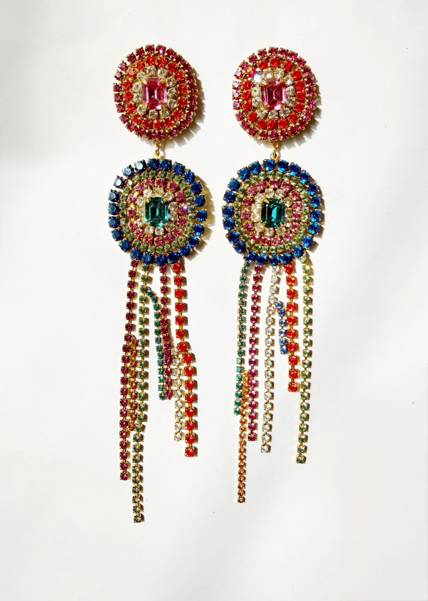 Misfit prize rhinestone earrings