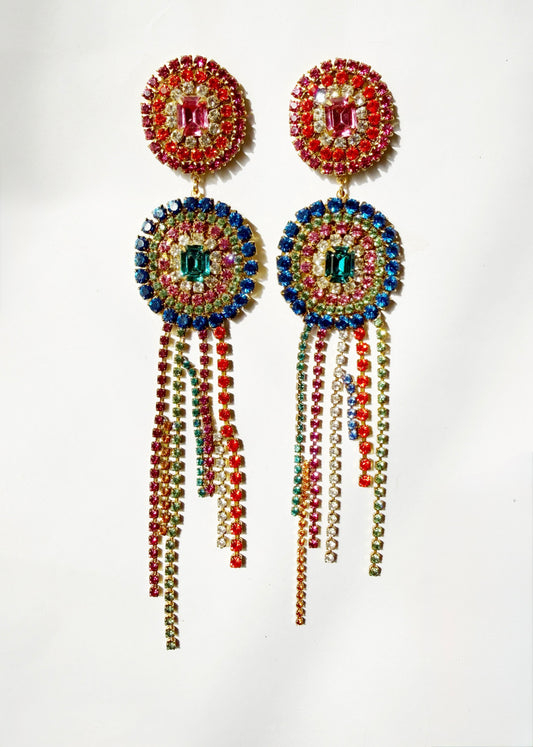 Misfit prize rhinestone earrings