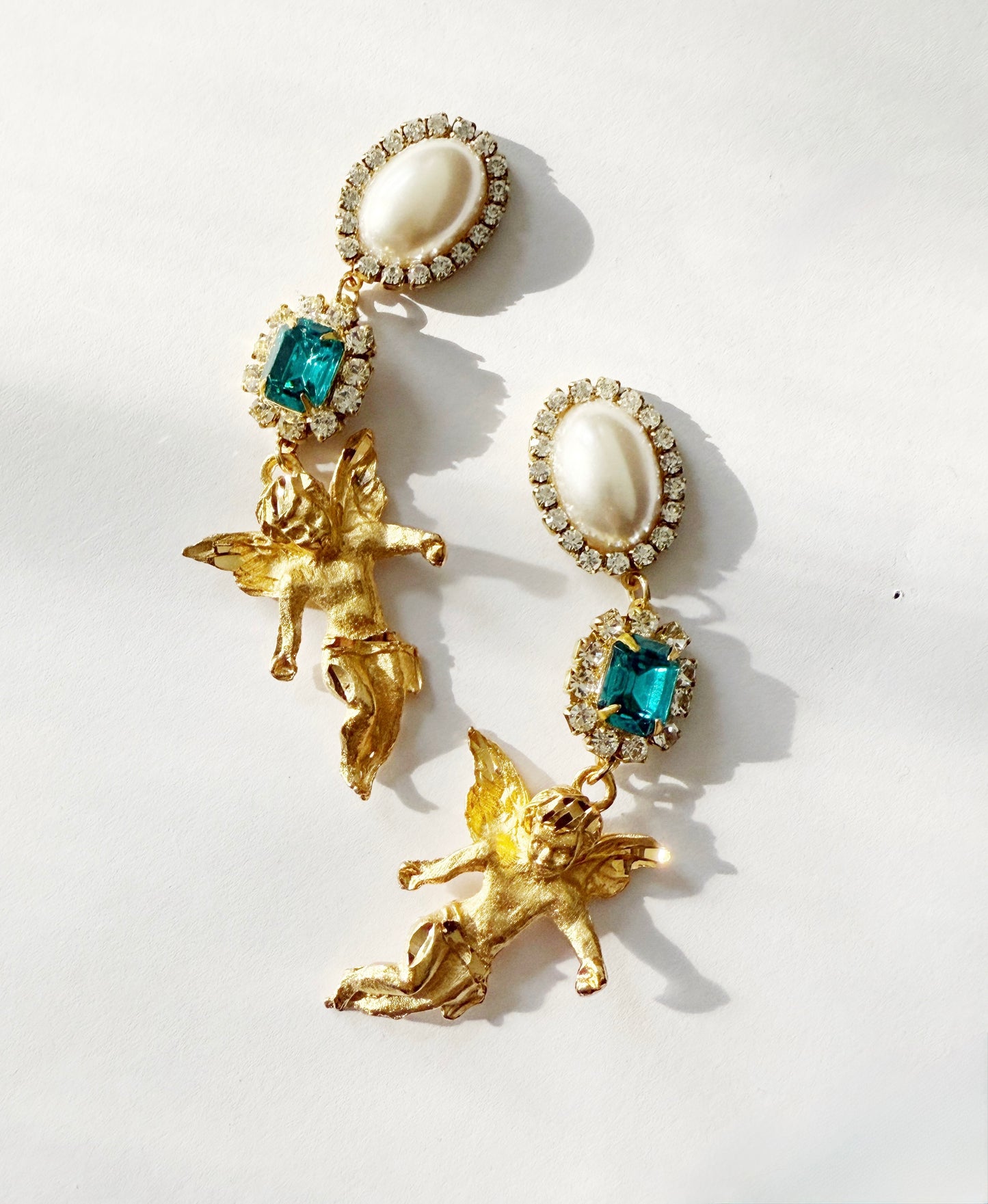 Cosmic cherub earrings