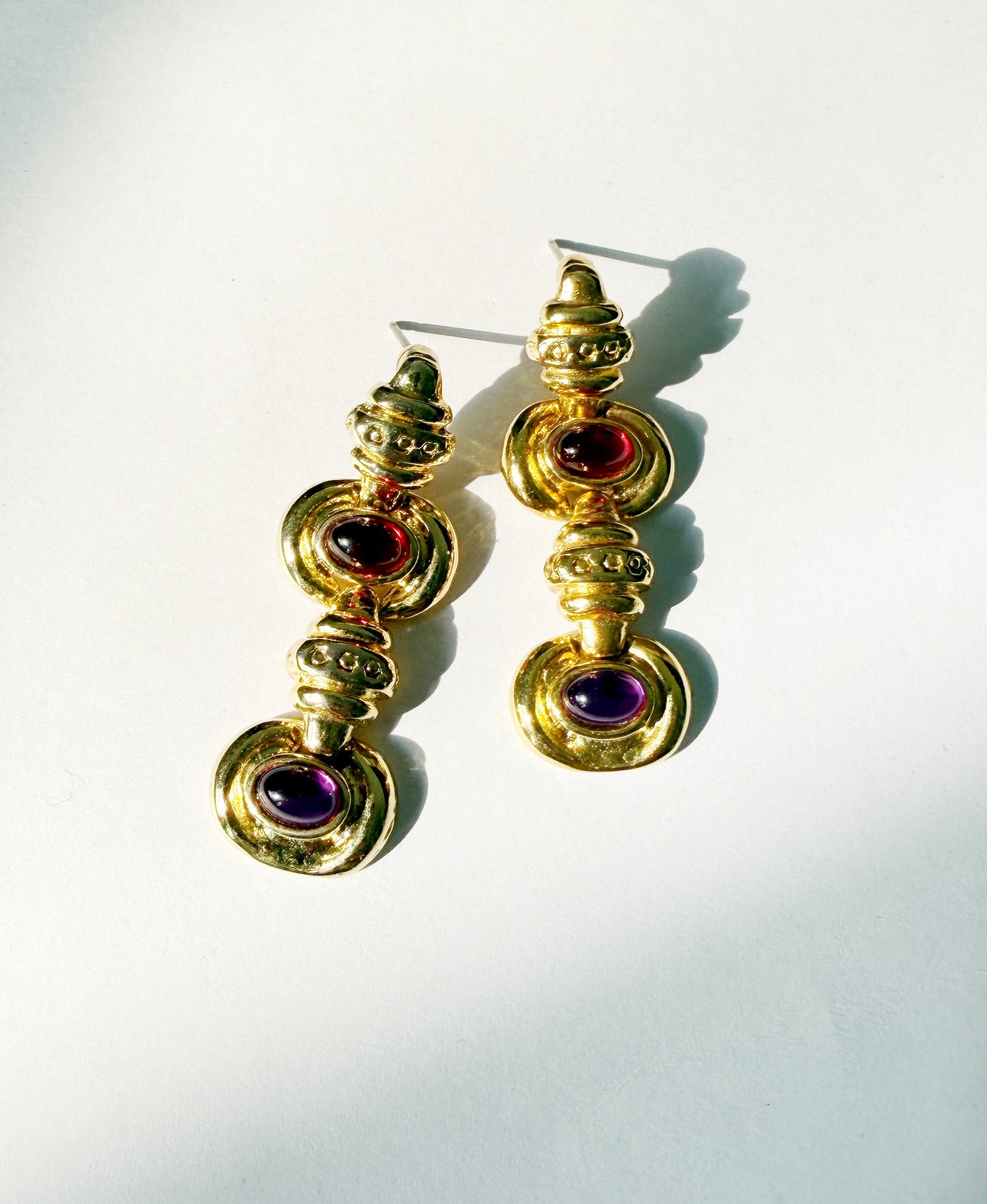 Gem party vintage earrings