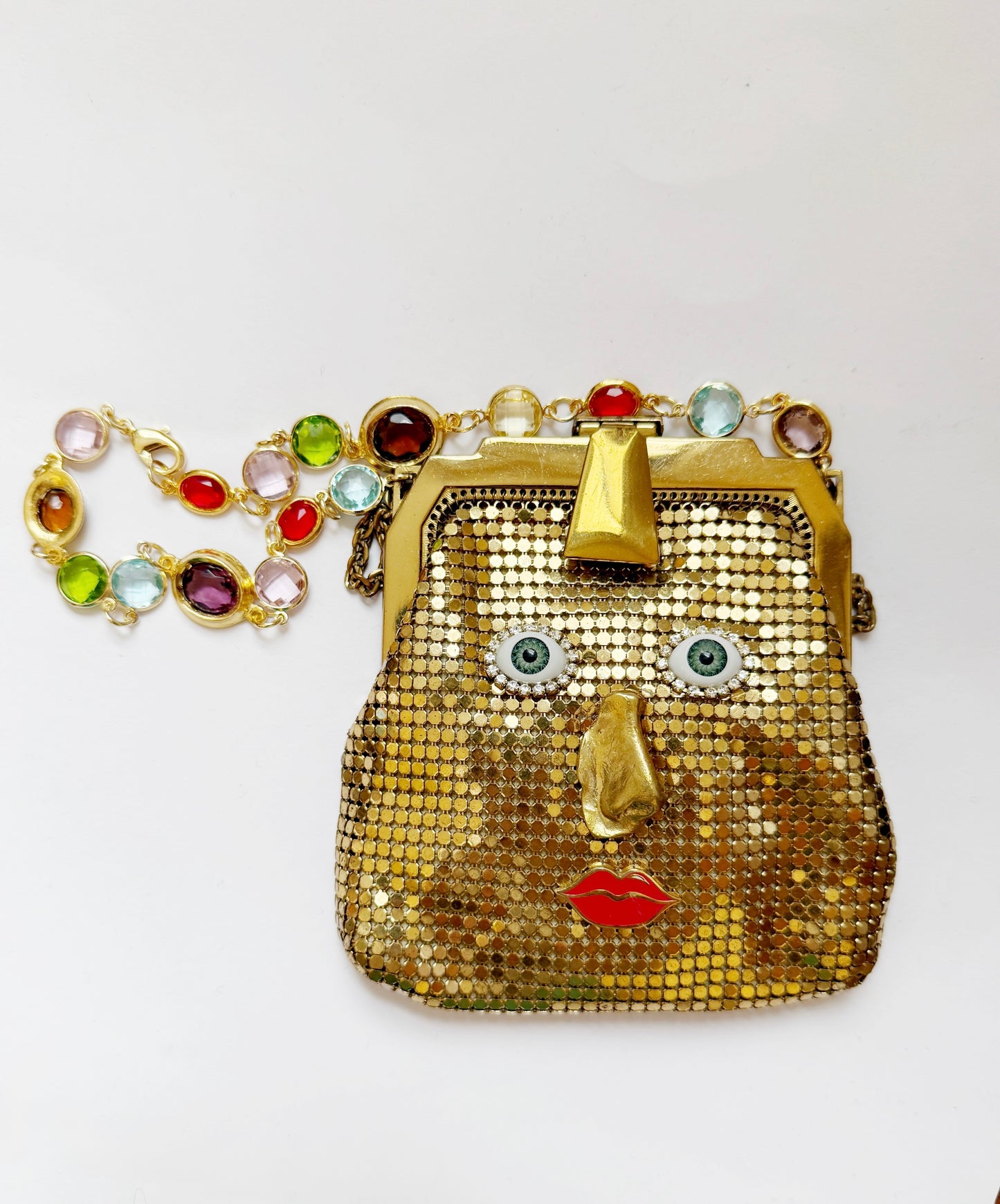 Ode to the master mini mesh purse necklace