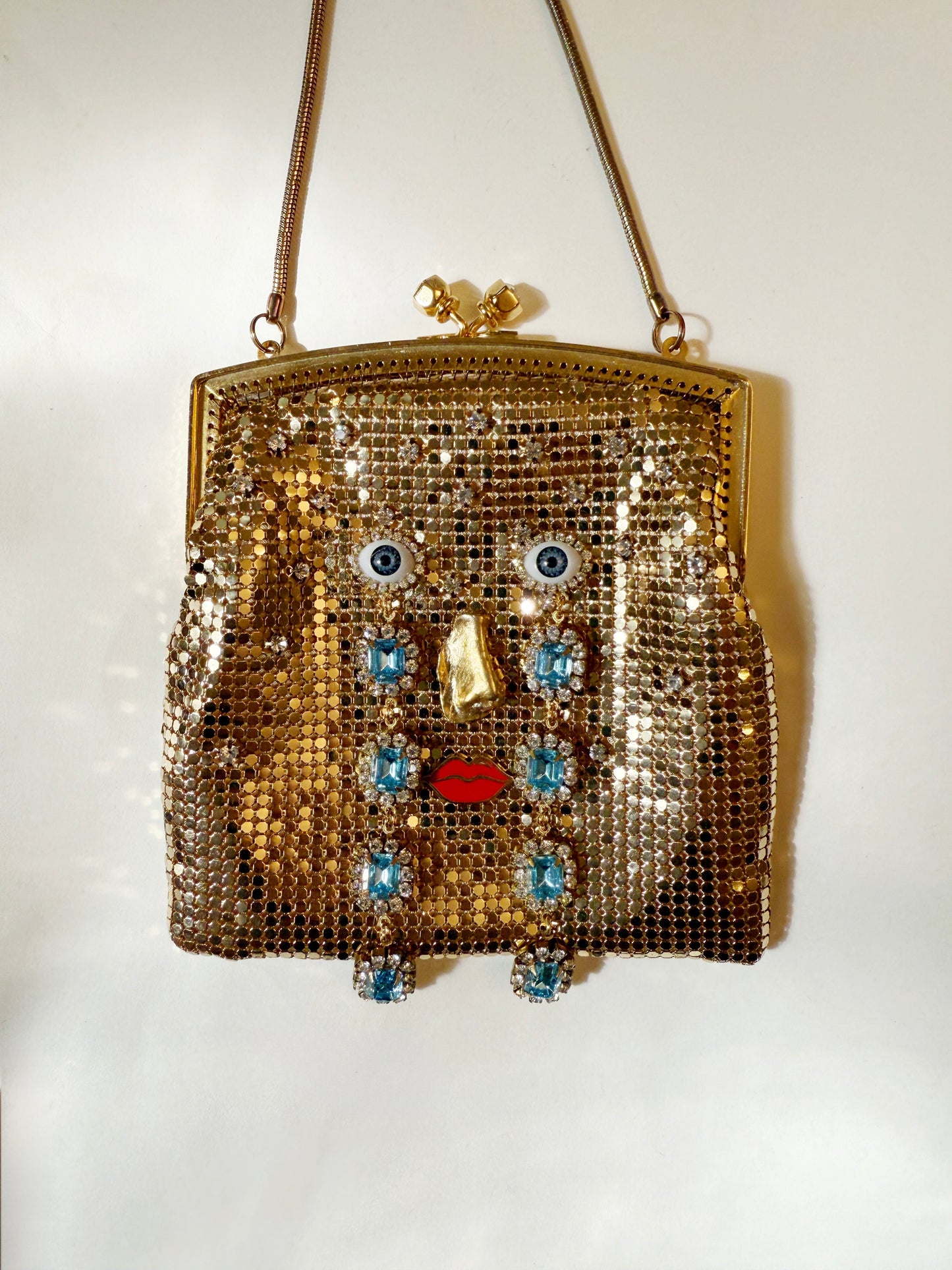Ode to the master crybaby rhinestone mesh purse