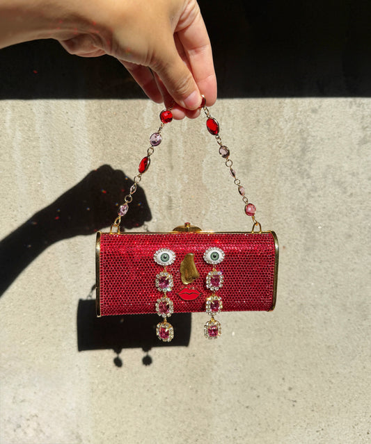 Ode to the master crybaby edition gold red Swarovski purse