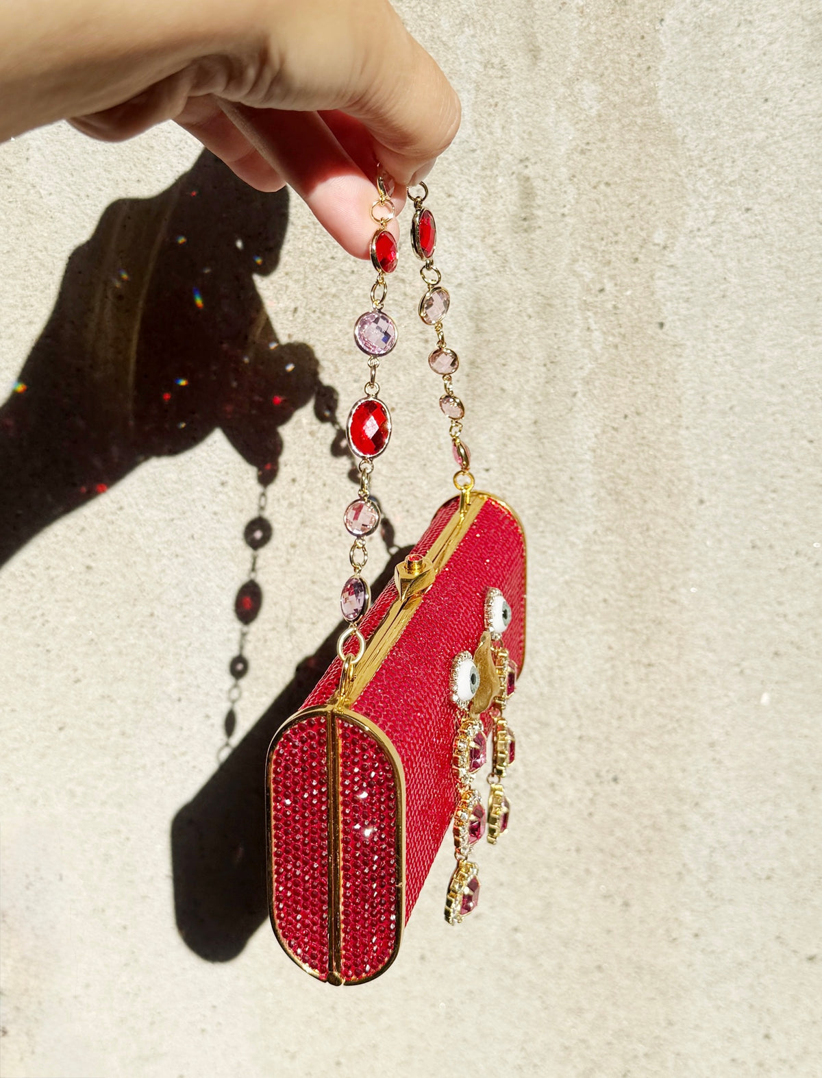 Ode to the master crybaby edition gold red Swarovski purse