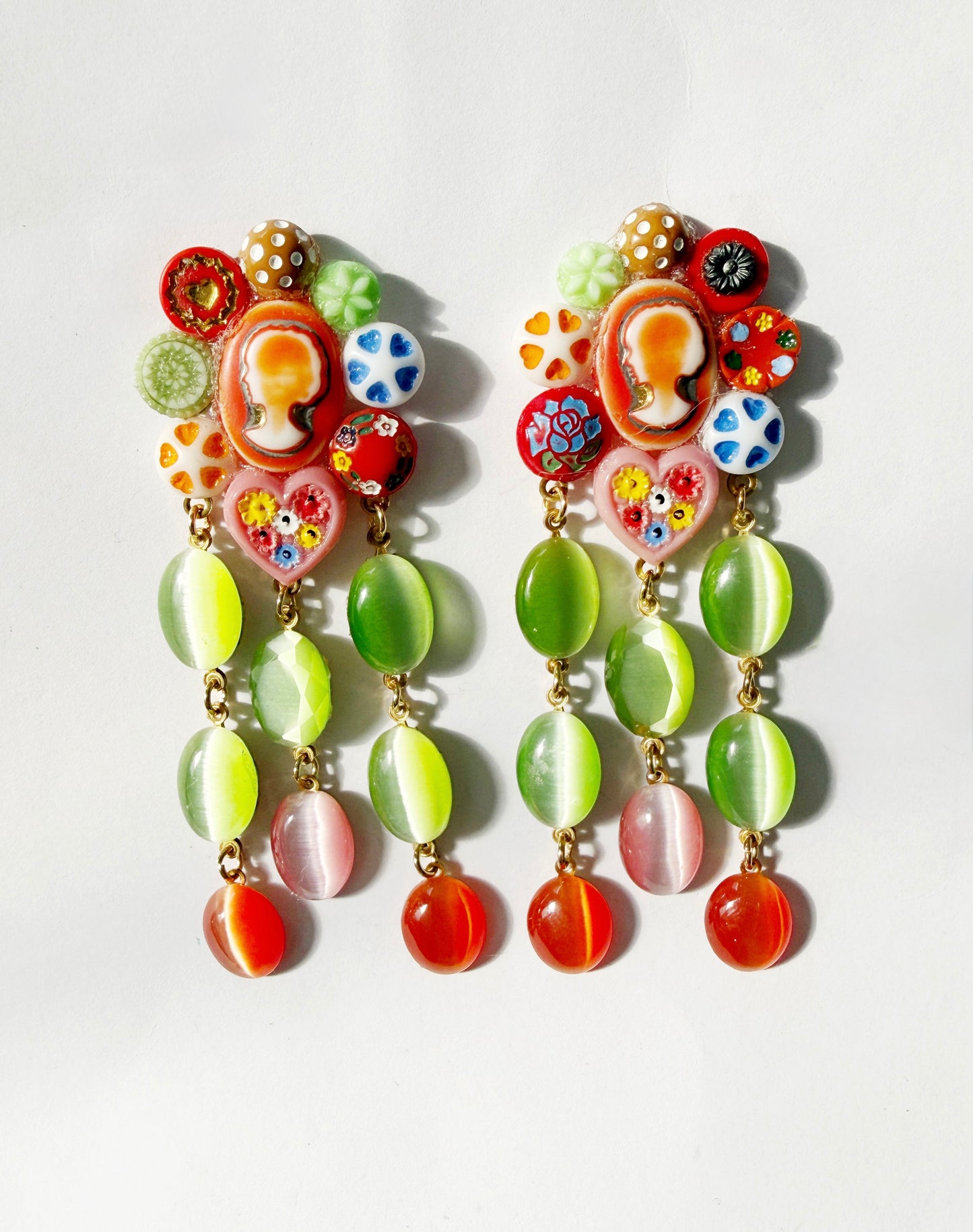 Cameo stone earrings