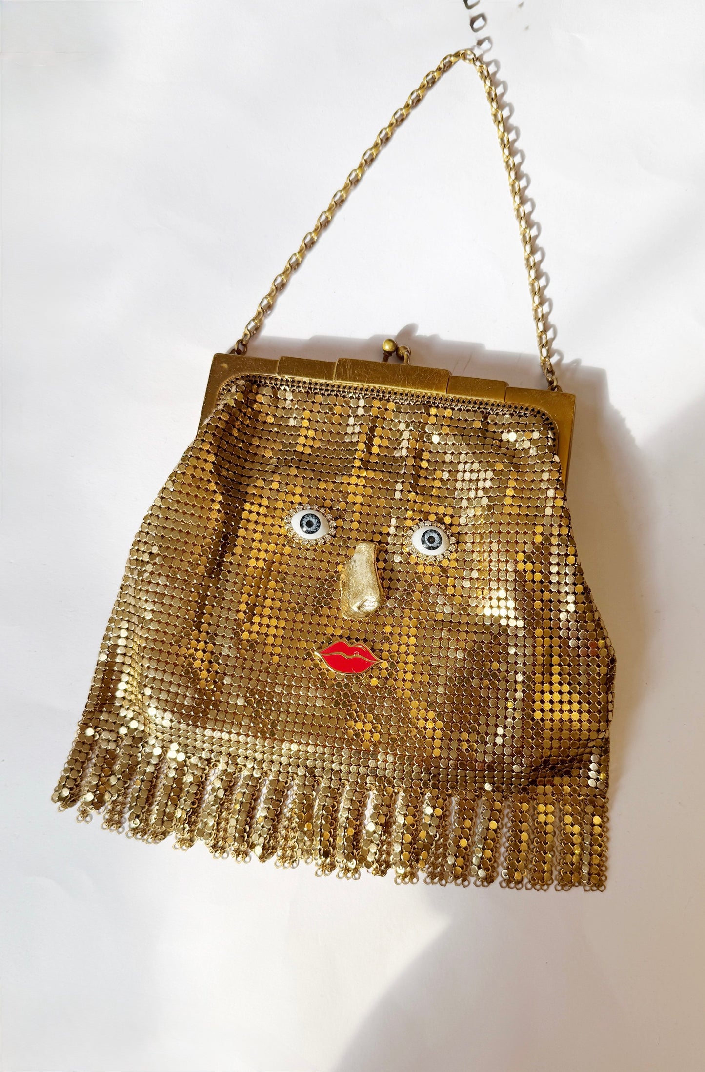 Ode to the masters gold mesh tassel purse