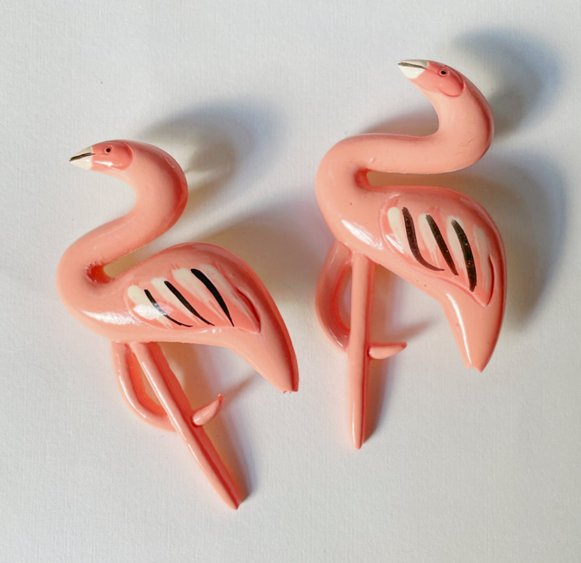 Vintage flamingo earrings