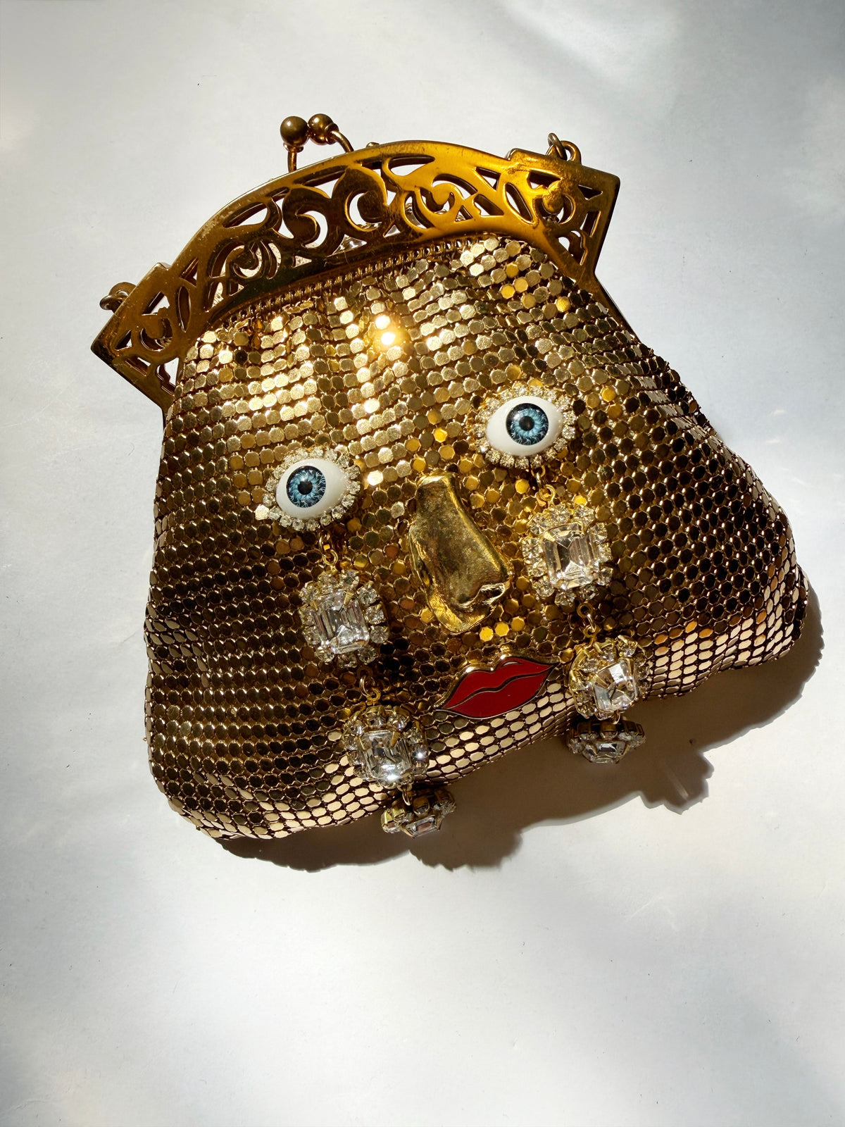 Ode to the master crybaby edition gold mesh purse
