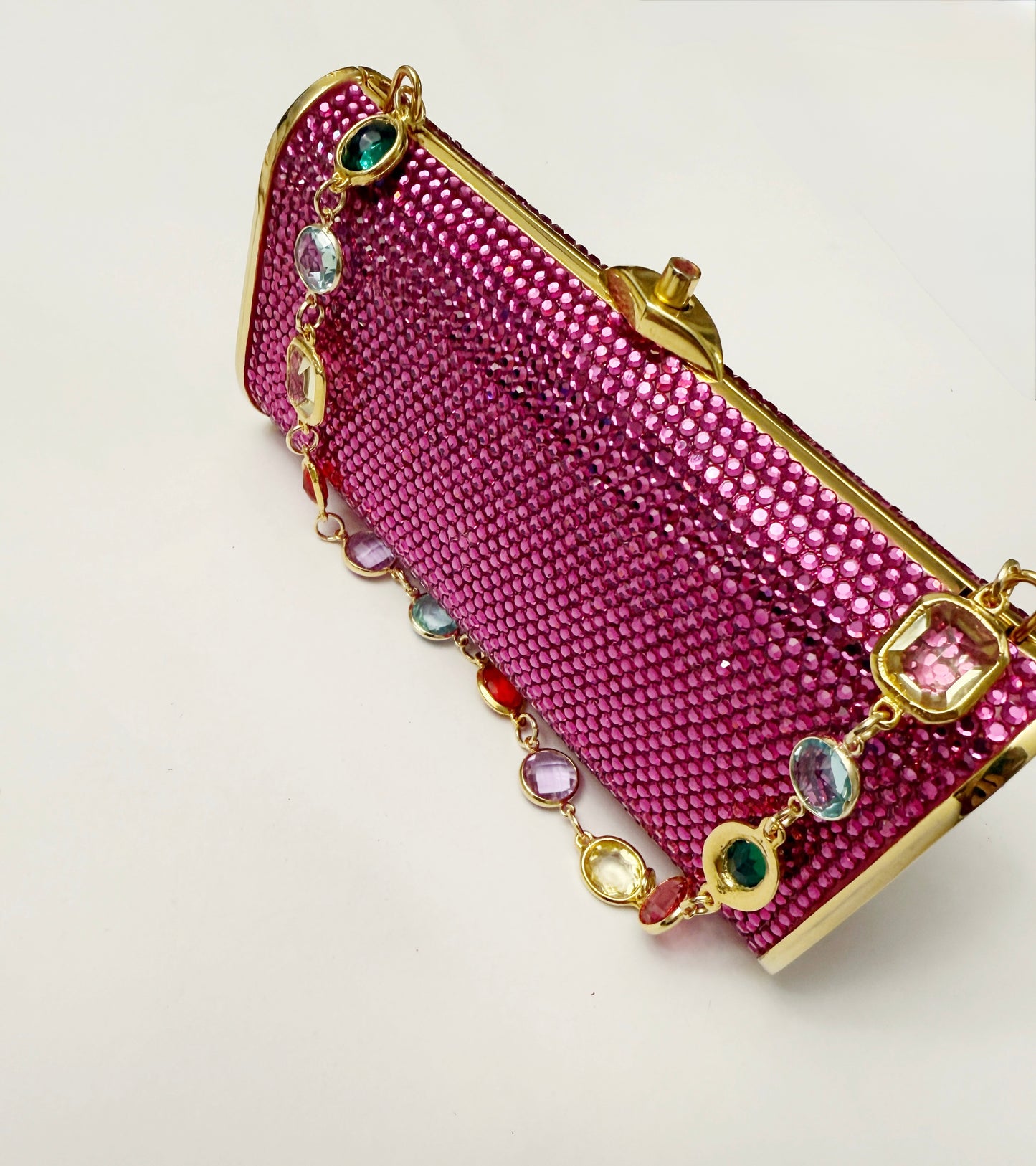 Ode to the master crybaby edition gold purple swarovski purse