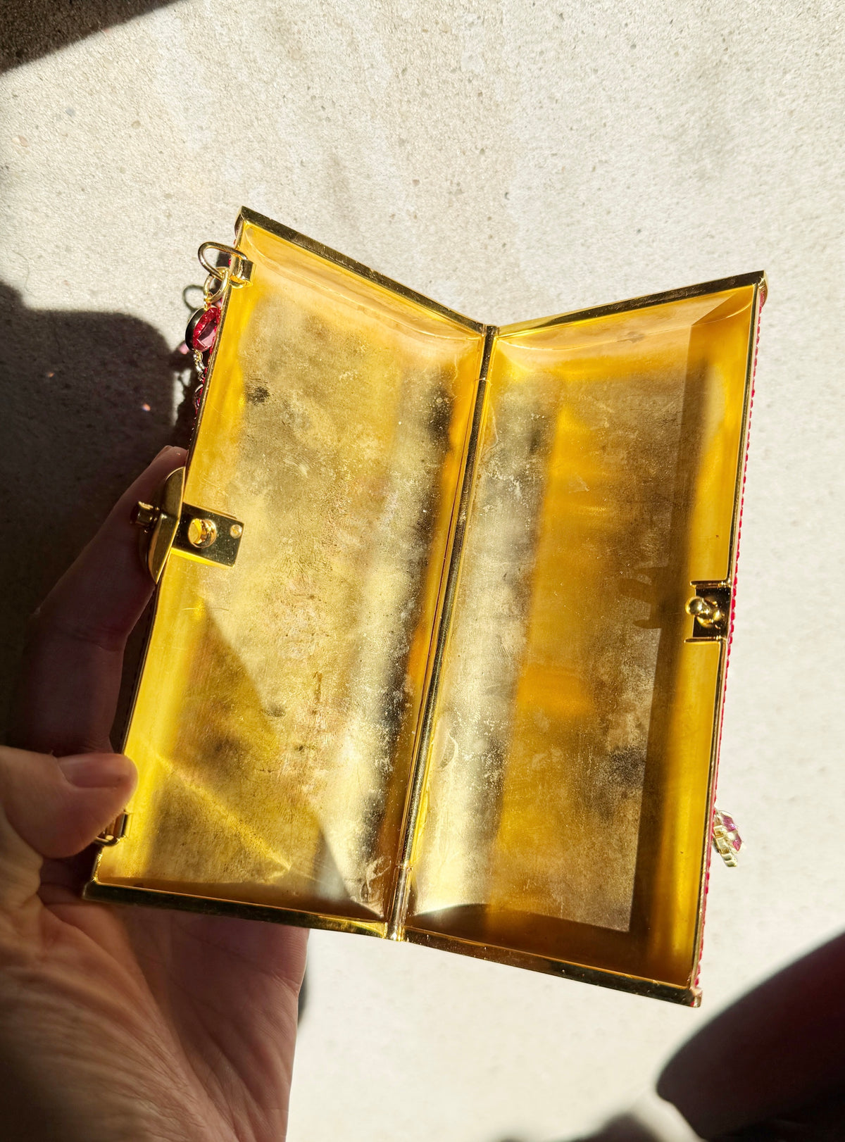 Ode to the master crybaby edition gold red Swarovski purse