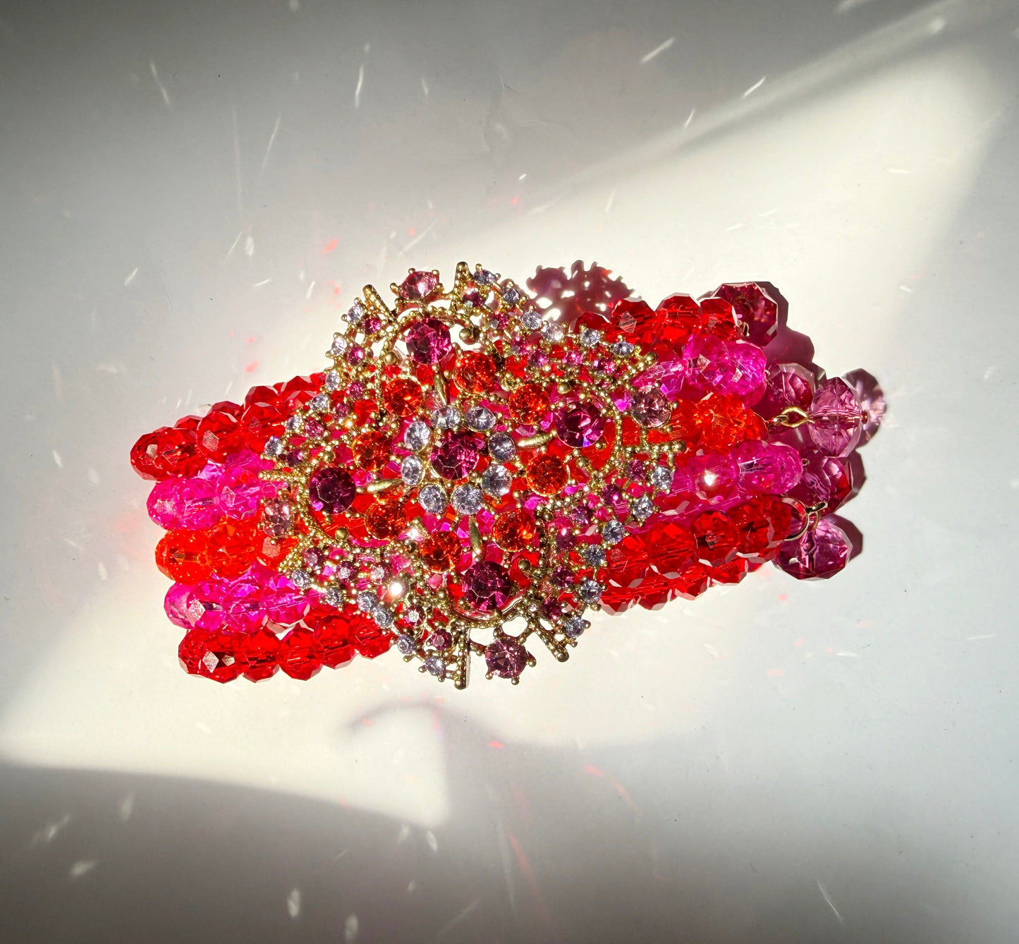 Very berry crystal rhinestone bracelet