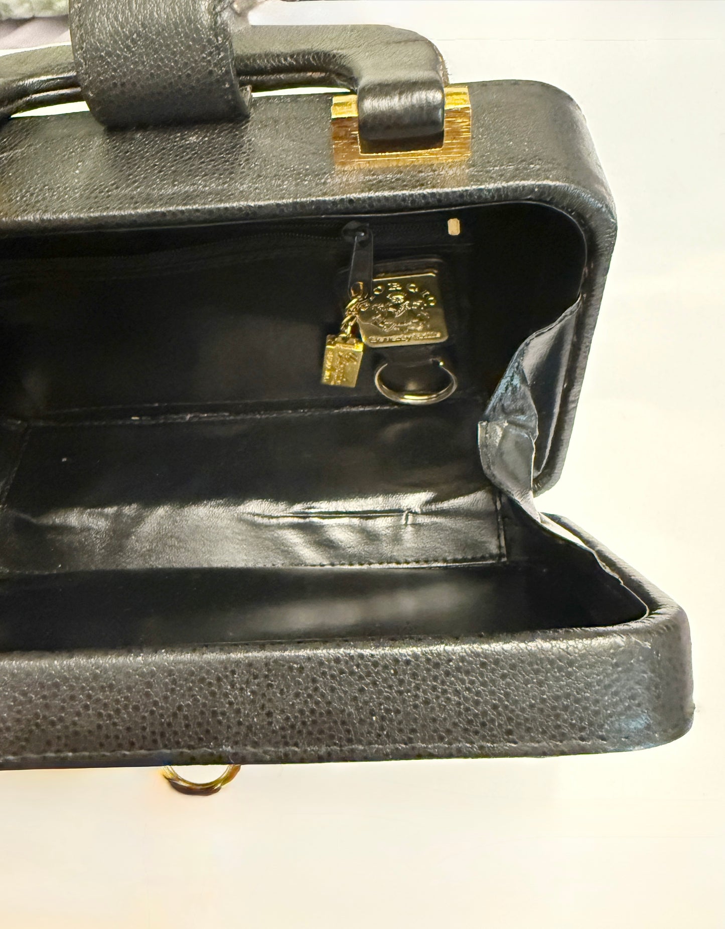 All Hands in black leather purse