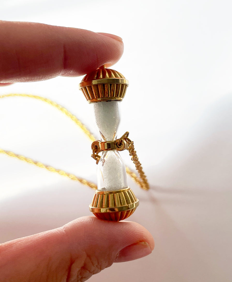 Vintage hourglass necklace