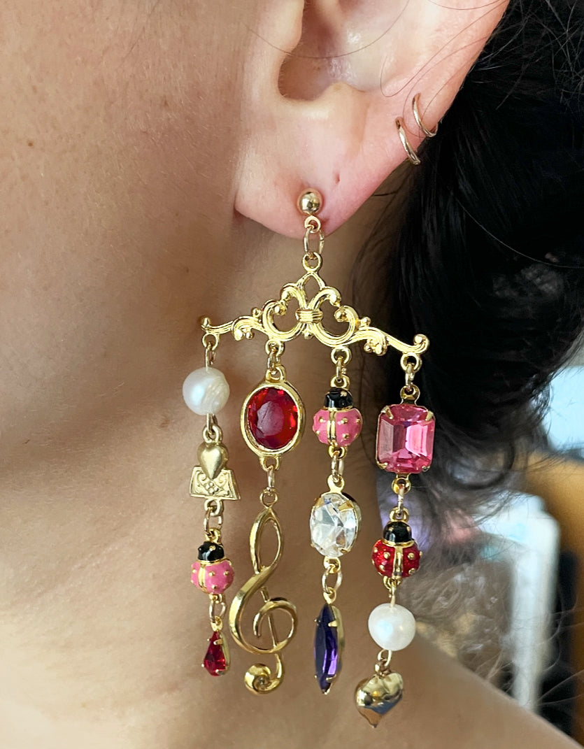 Charming ladybug earrings