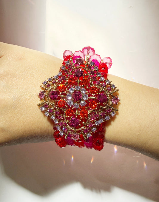 Very berry crystal rhinestone bracelet