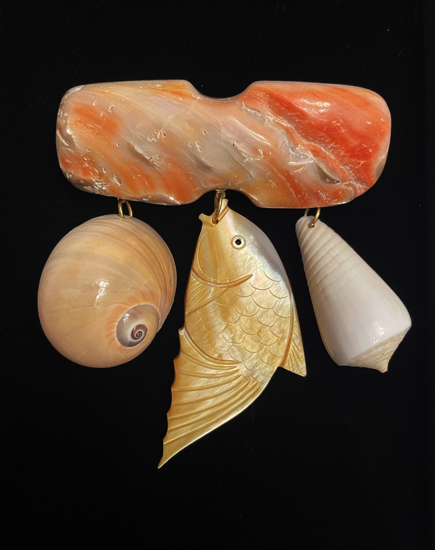 Goddess shell fish barrette