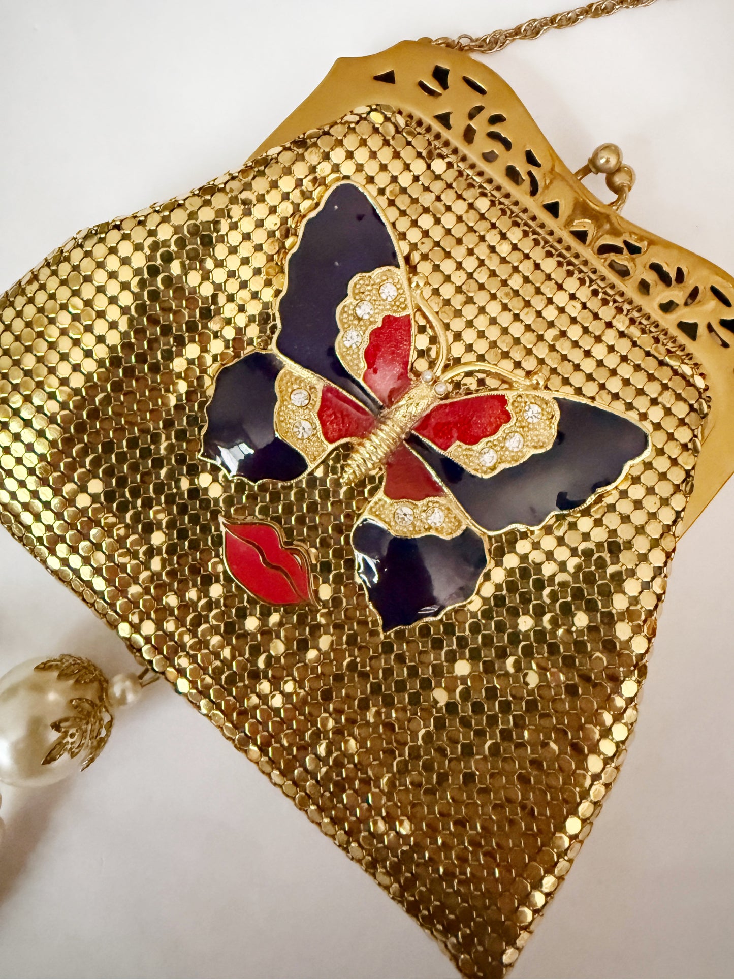 Ode to the master Peggy edition gold mesh purse