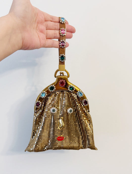 Ode to the masters gold mesh bracelet purse