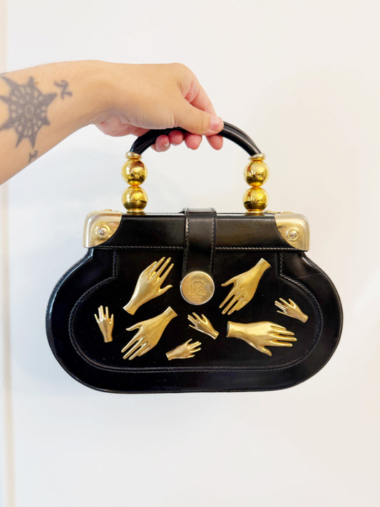 ALL HANDS IN leather purse