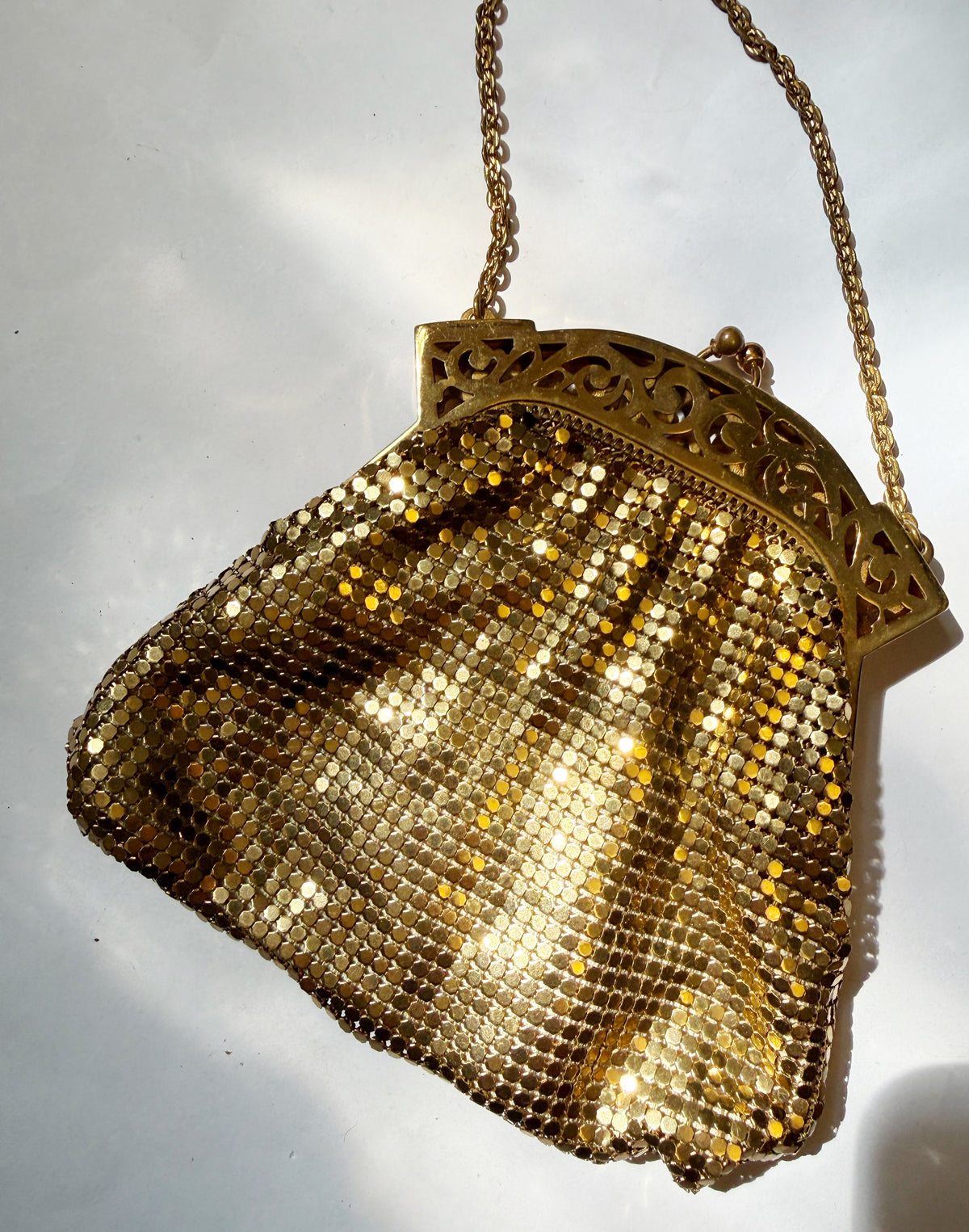 Ode to the master crybaby edition gold mesh purse