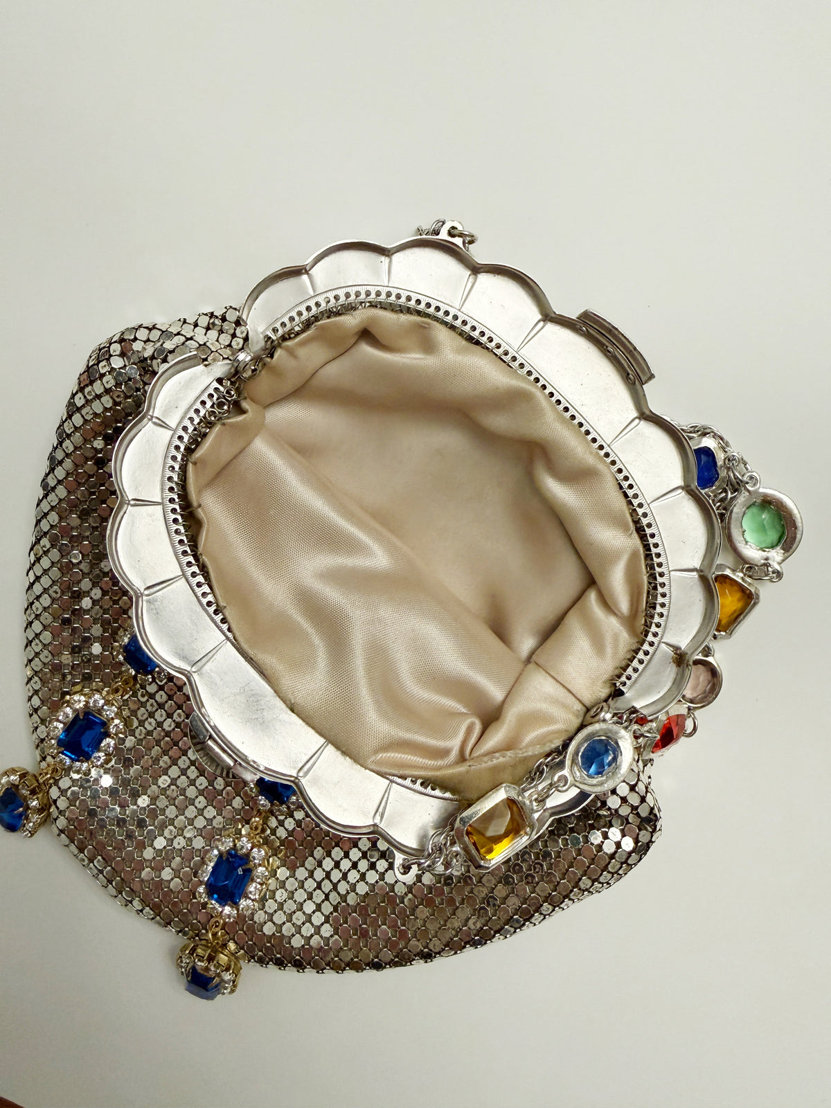 Ode to the master crybaby silver mesh purse