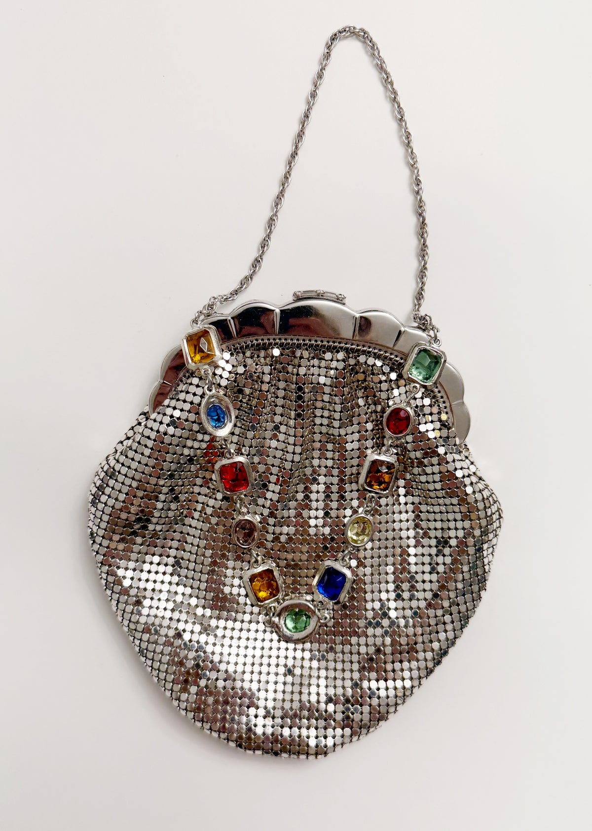 Ode to the master crybaby silver mesh purse
