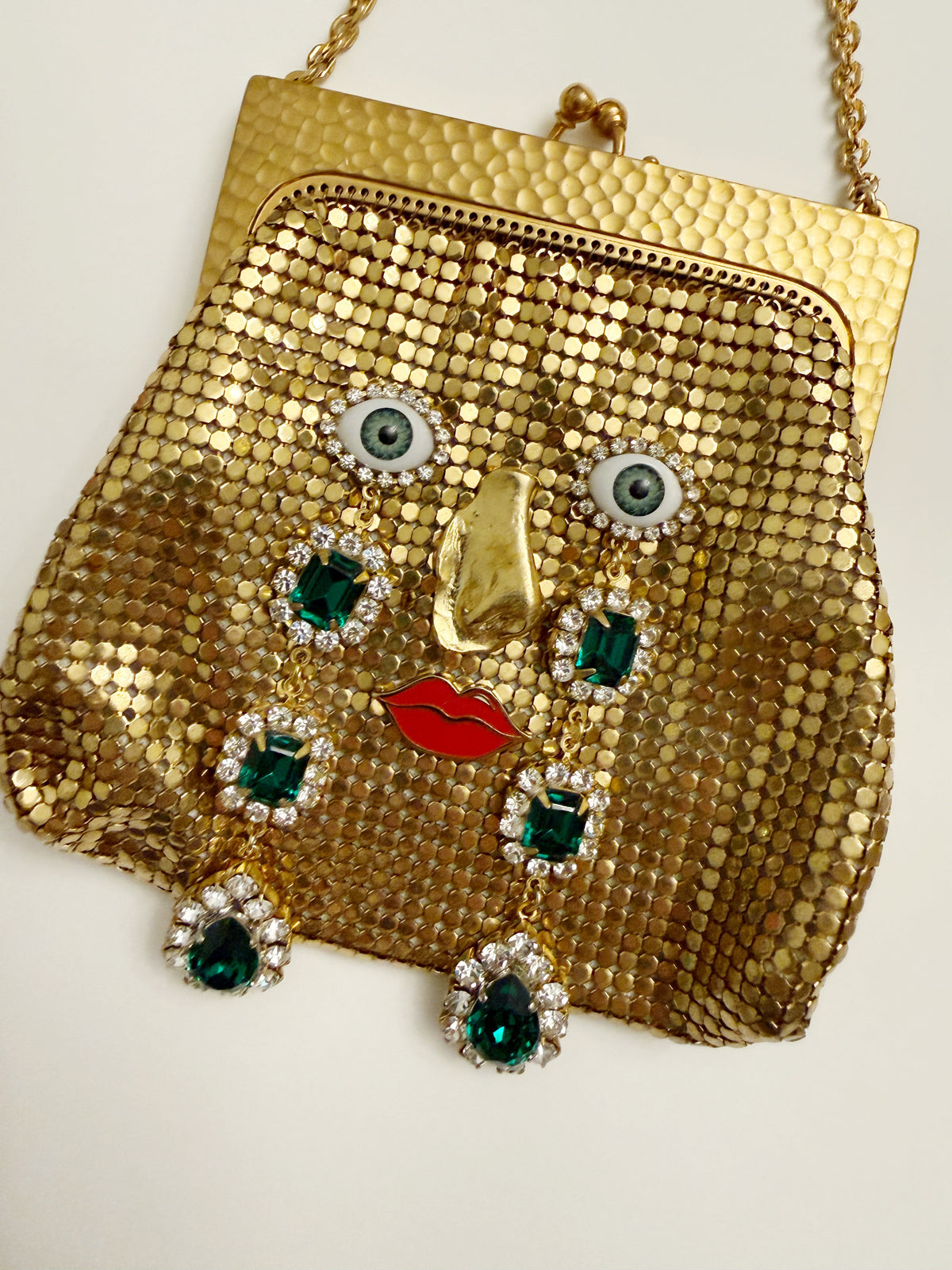 Ode to the master crybaby rhinestone mesh purse