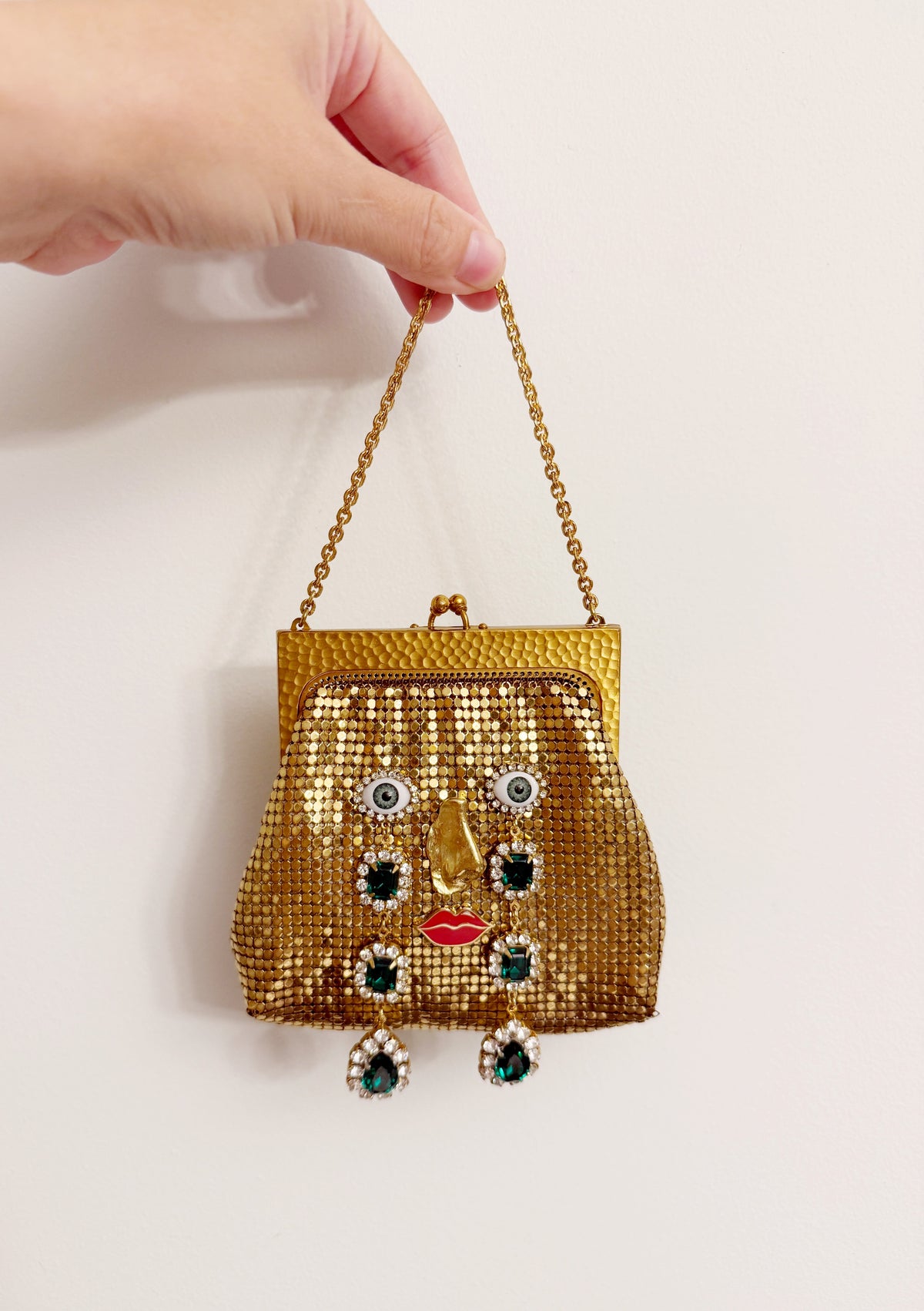 Ode to the master crybaby rhinestone mesh purse