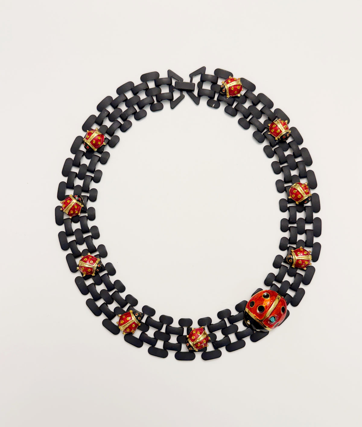 Ladybug lucky duo necklace set